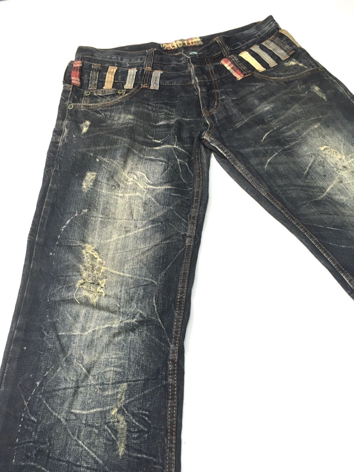 Japanese Brand × Vintage ANTFUI DOUBLE WAIST DISSTRESED DENIM Size US 33 - 9 Thumbnail