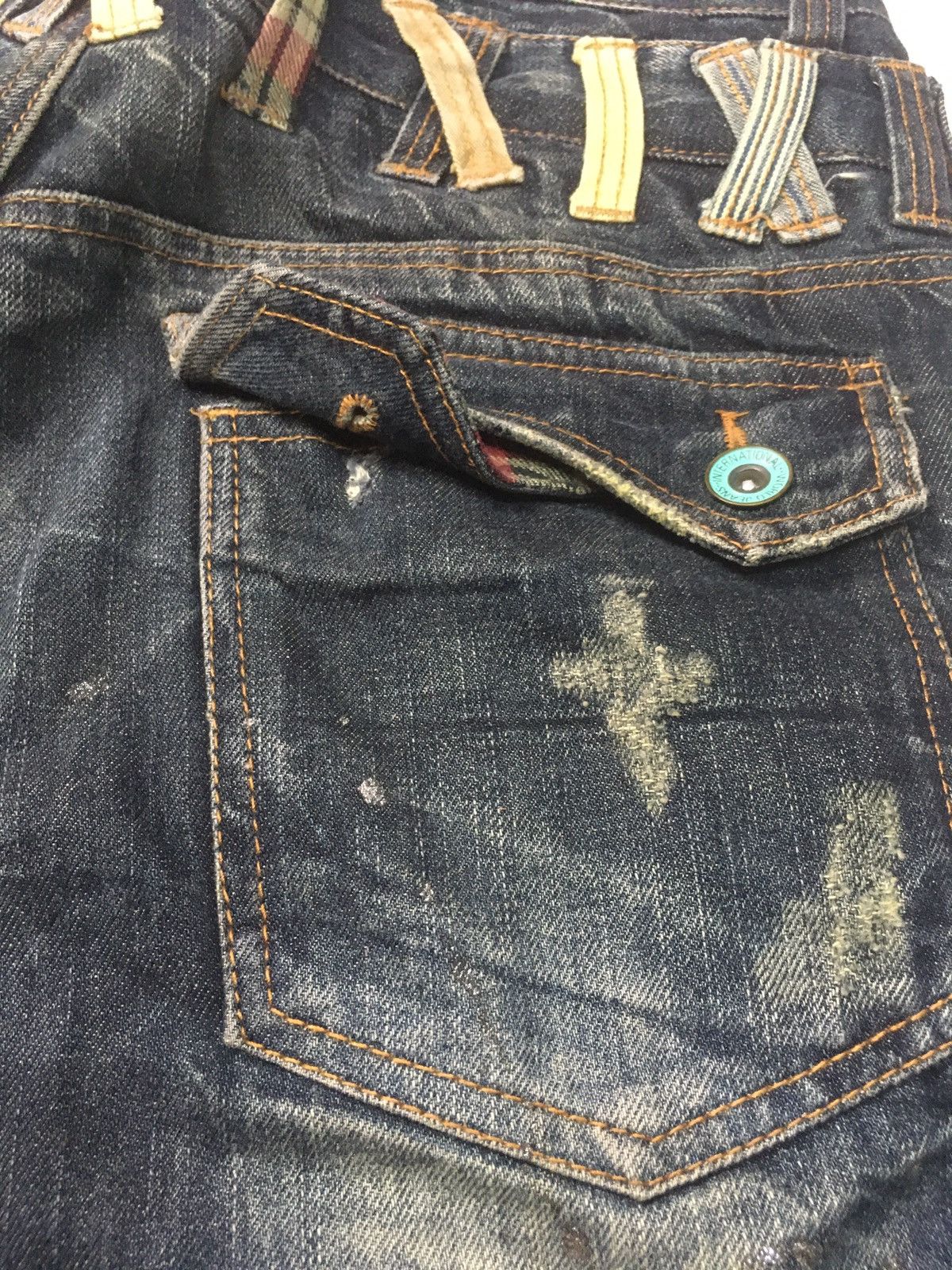 Japanese Brand × Vintage ANTFUI DOUBLE WAIST DISSTRESED DENIM Size US 33 - 14 Thumbnail