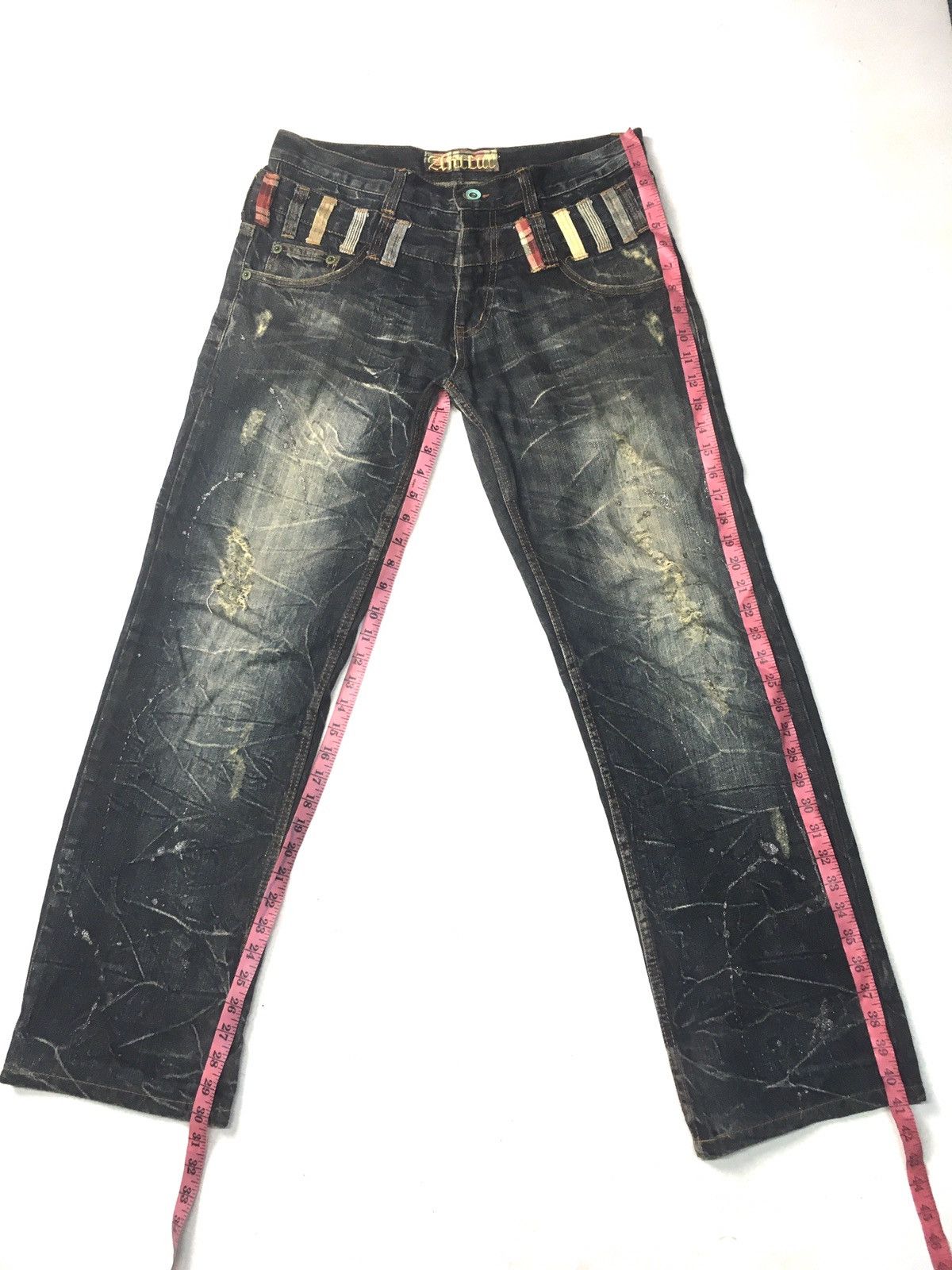Japanese Brand × Vintage ANTFUI DOUBLE WAIST DISSTRESED DENIM Size US 33 - 2 Thumbnail