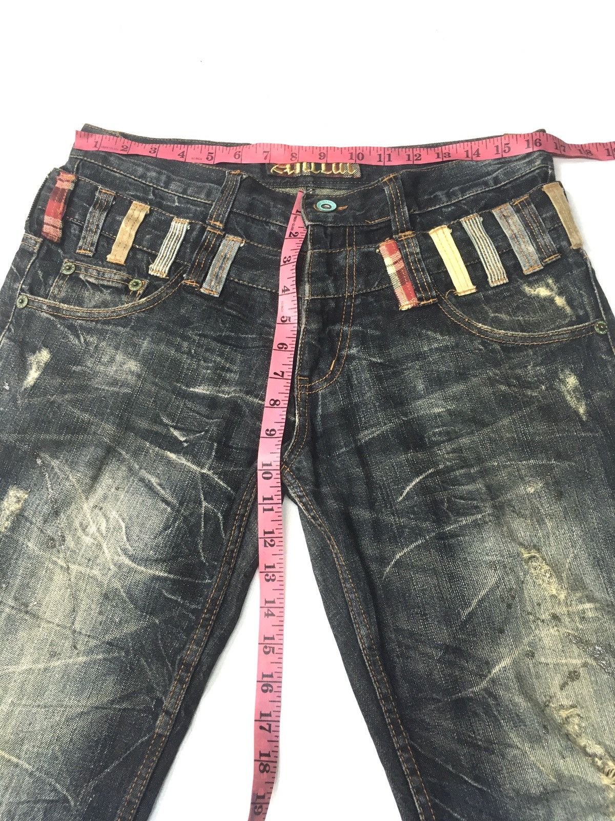 Japanese Brand × Vintage ANTFUI DOUBLE WAIST DISSTRESED DENIM Size US 33 - 3 Thumbnail