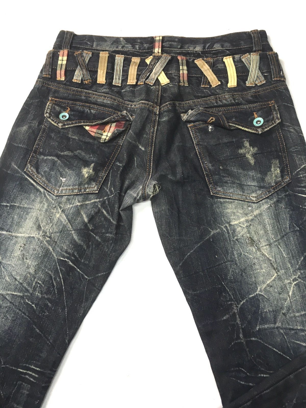 Japanese Brand × Vintage ANTFUI DOUBLE WAIST DISSTRESED DENIM Size US 33 - 11 Thumbnail