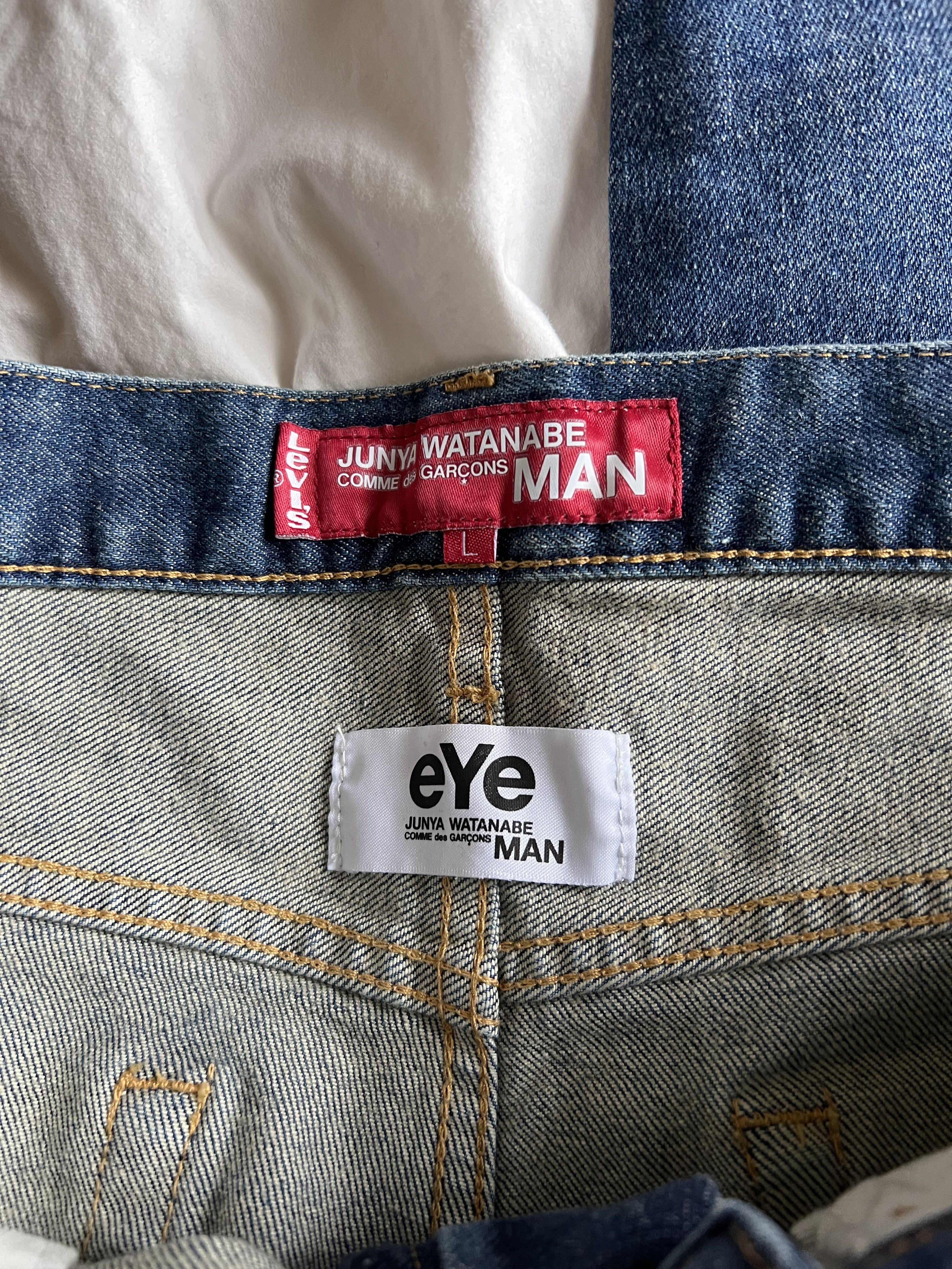 Comme des Garcons Junya Watanabe Man Levi's 510 Patchwork Denim Jeans Indigo Size US 34 / EU 50 - 10 Thumbnail
