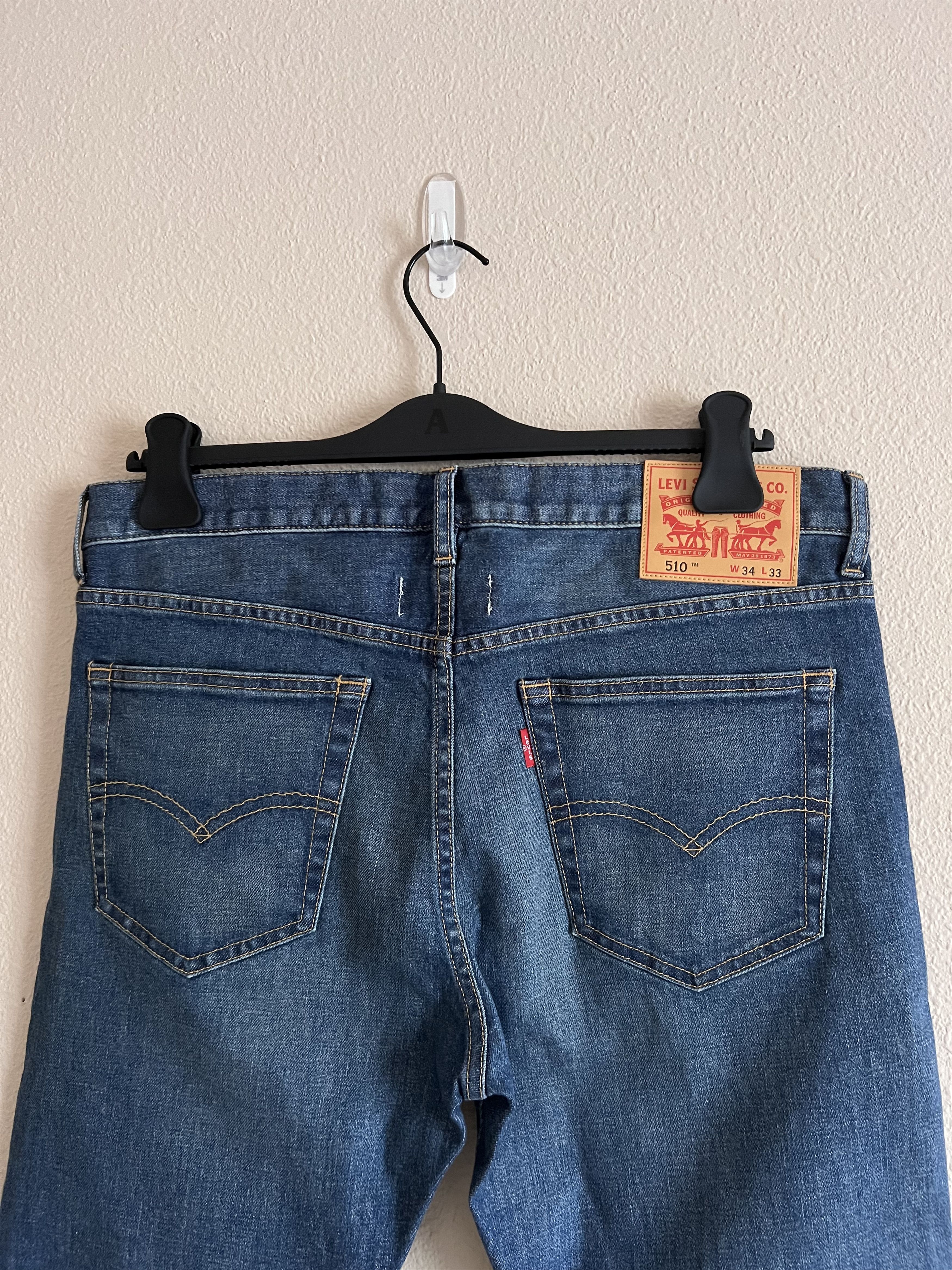 Comme des Garcons Junya Watanabe Man Levi's 510 Patchwork Denim Jeans Indigo Size US 34 / EU 50 - 6 Thumbnail