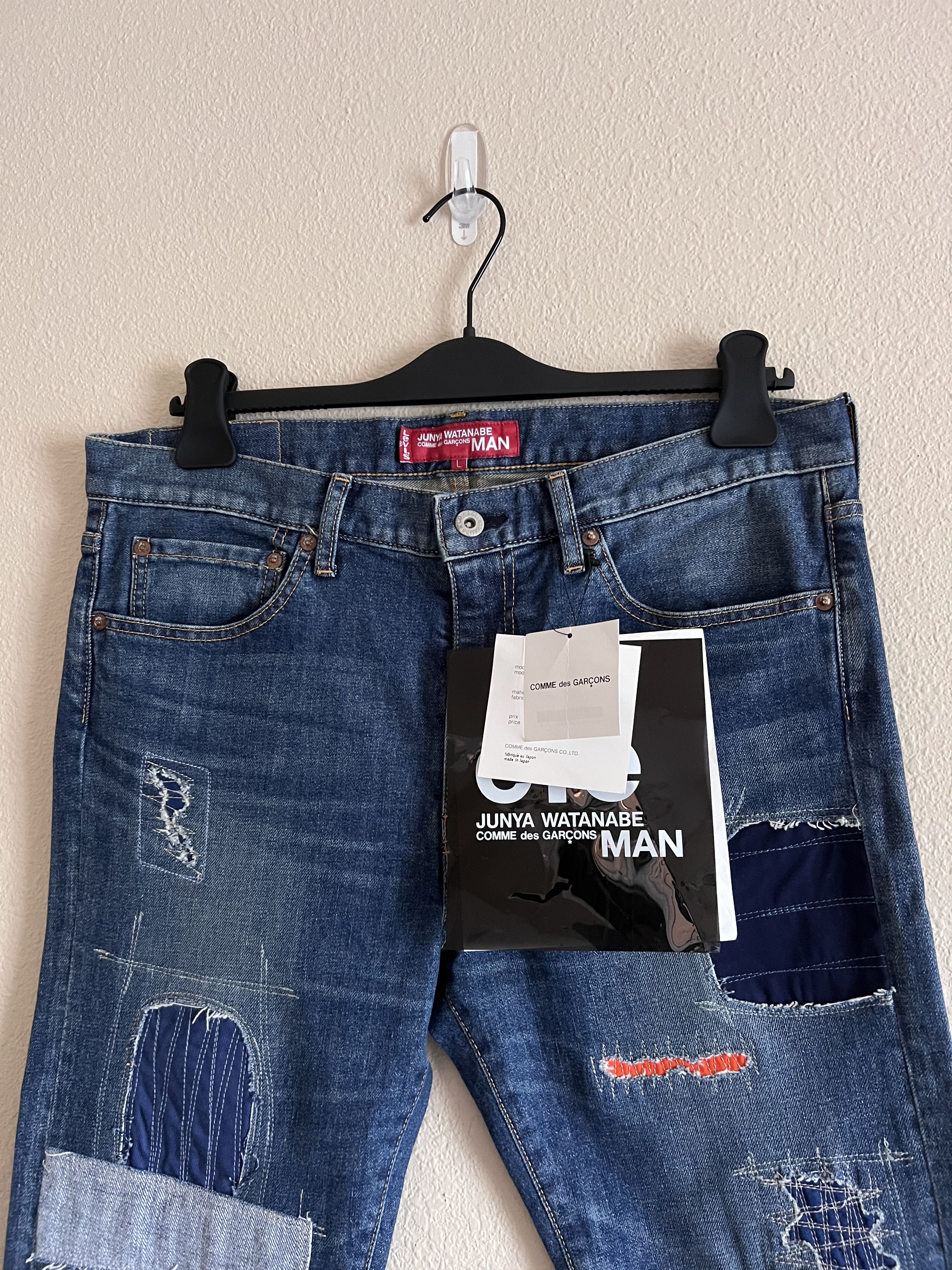 Comme des Garcons Junya Watanabe Man Levi's 510 Patchwork Denim Jeans Indigo Size US 34 / EU 50 - 2 Thumbnail