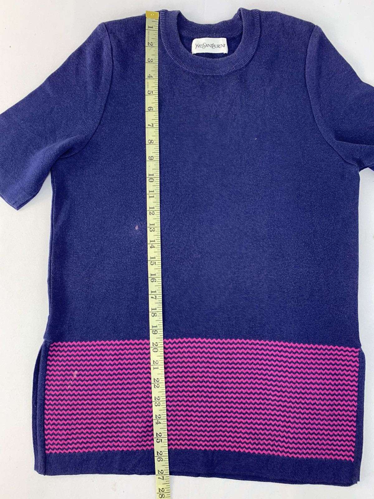 Yves Saint Laurent 90s Yves Saint Laurent Crewneck 2 Tone Blue Colour Size S / US 4 / IT 40 - 7 Thumbnail