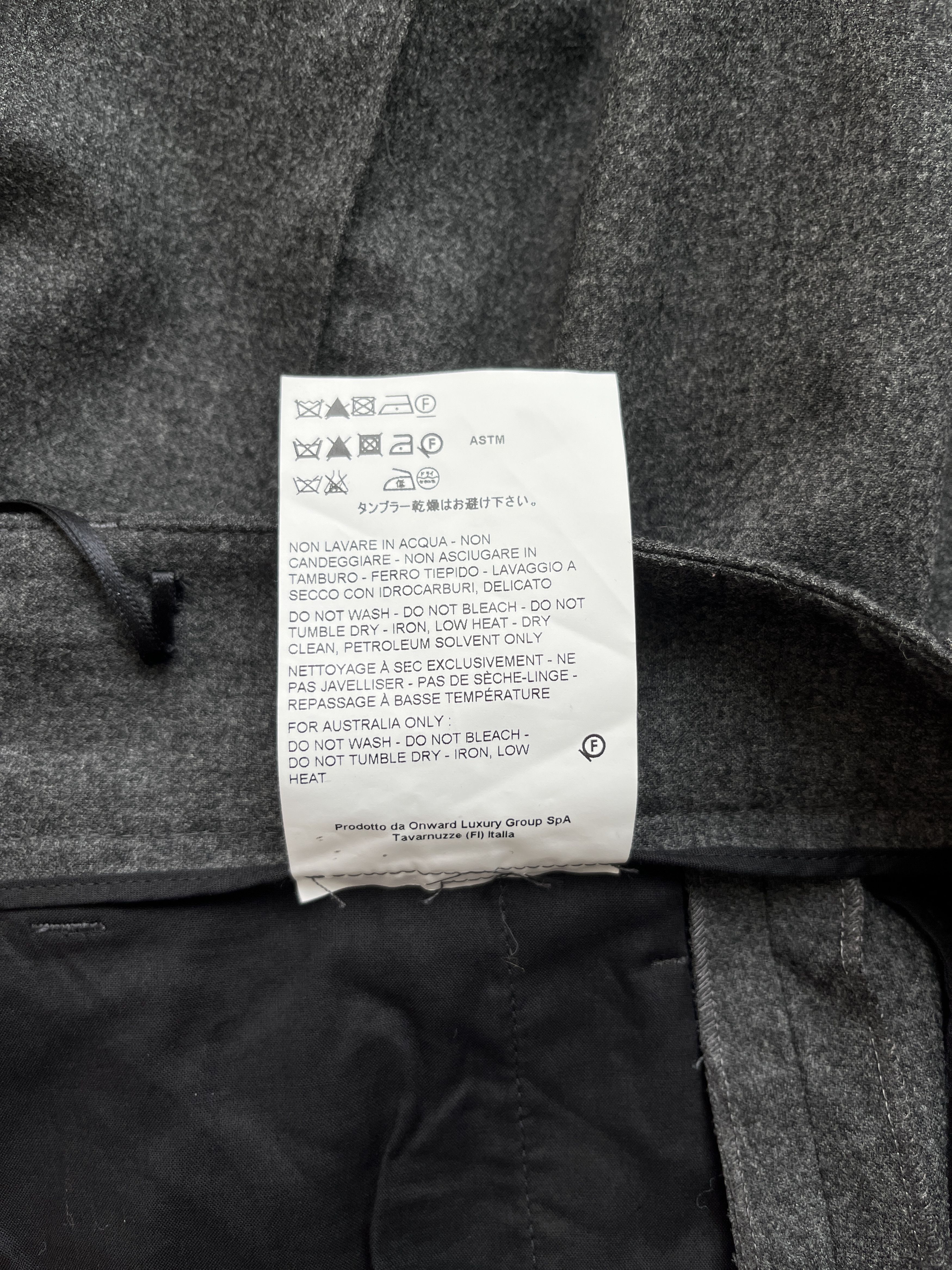 Jil Sander ⚡️QUICK SALE⚡️2015 Jil Sander Grey Flannel Pants Trousers Size 32" / US 10 / IT 46 - 5 Thumbnail