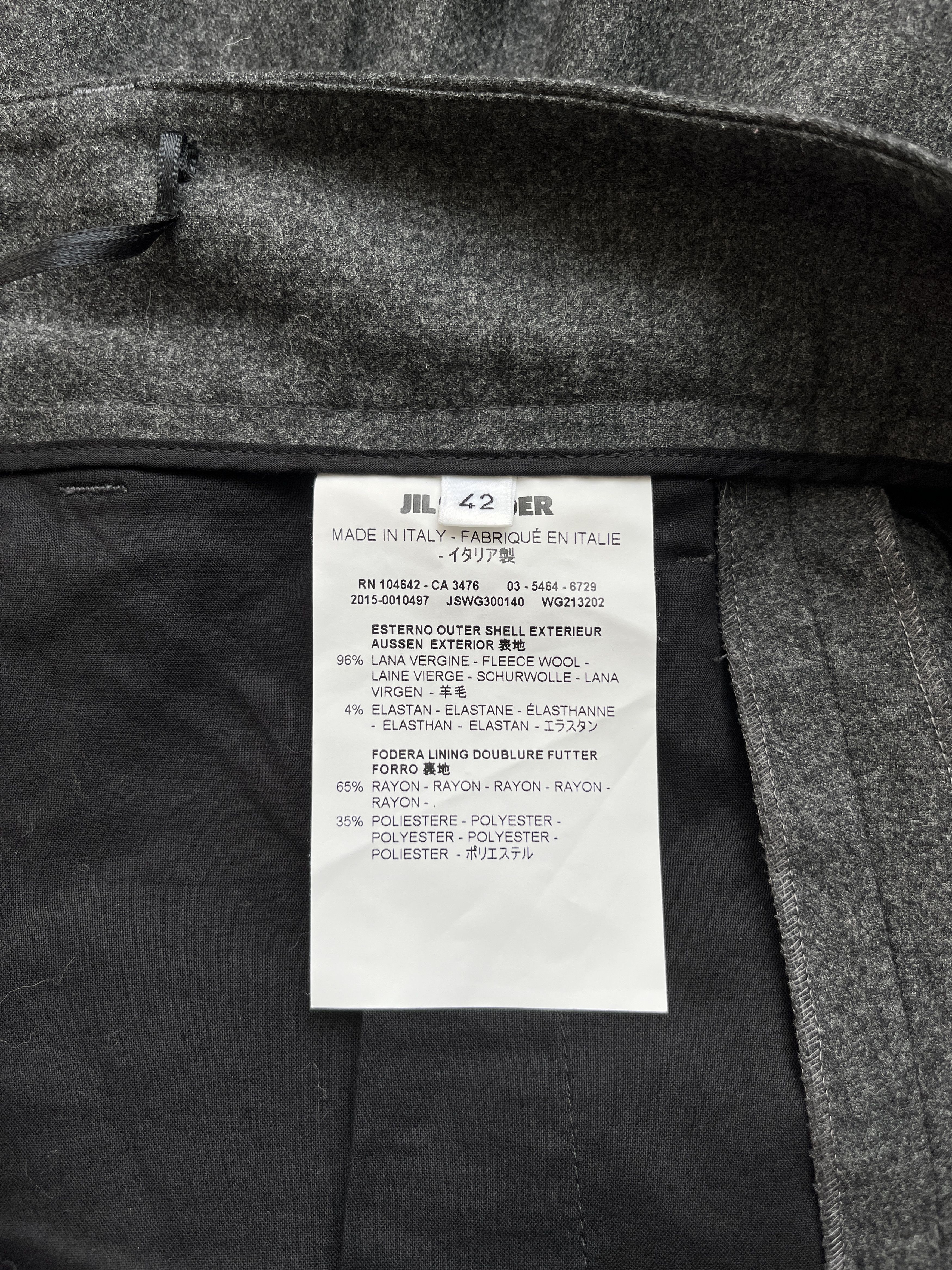 Jil Sander ⚡️QUICK SALE⚡️2015 Jil Sander Grey Flannel Pants Trousers Size 32" / US 10 / IT 46 - 4 Thumbnail