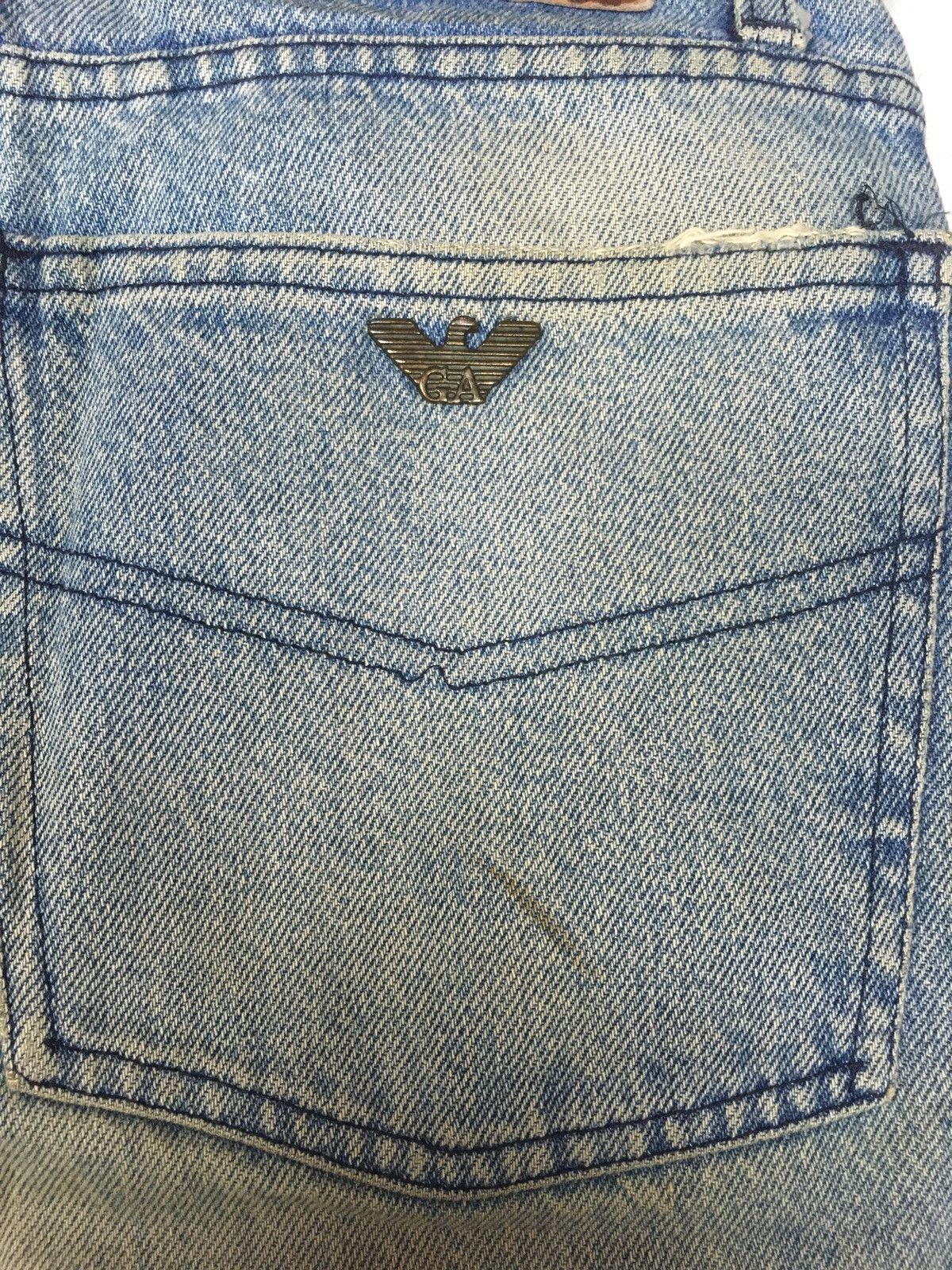 Armani × Vintage Vintage Armani jeans distressed denim italy Size US 27 - 12 Thumbnail