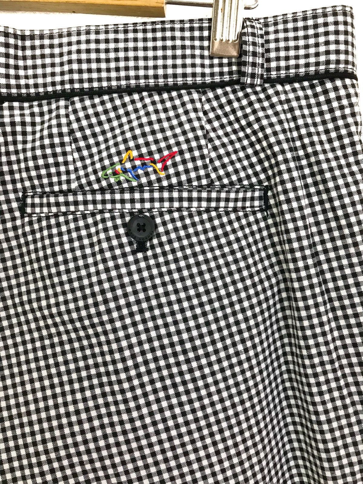 Greg Norman Checkerboard Black White Trouser Pants Size US 35 - 11 Thumbnail