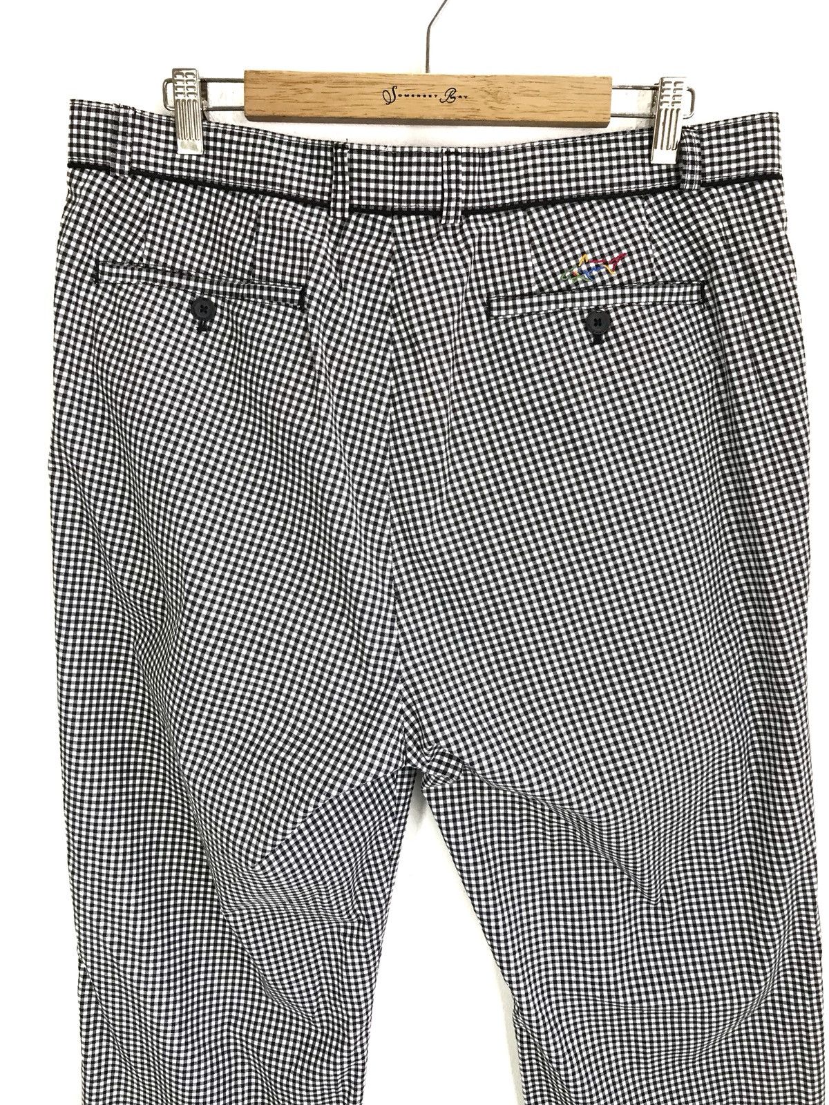 Greg Norman Checkerboard Black White Trouser Pants Size US 35 - 8 Thumbnail