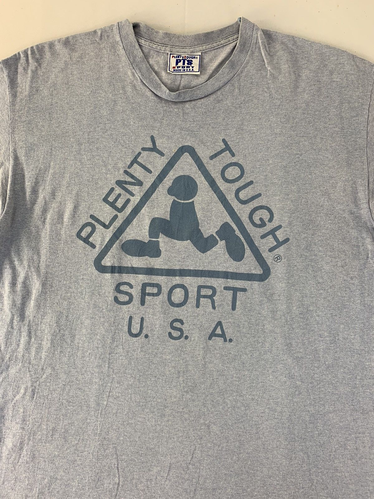 Vintage 90s Plenty Tough Sport USA Big Logo Printed Tee Size US L / EU 52-54 / 3 - 3 Thumbnail