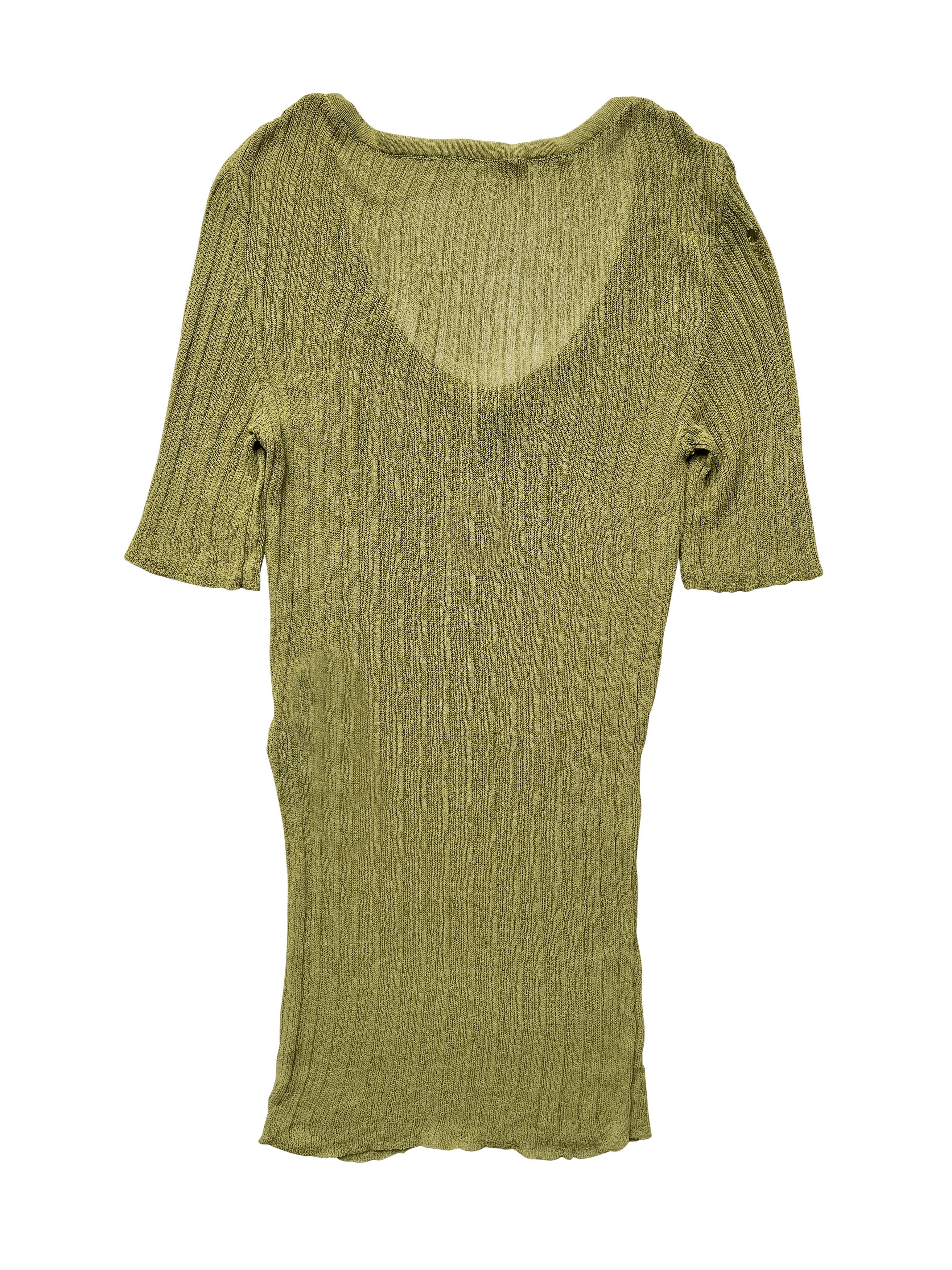 Jacquemus ⚡️QUICK SALE⚡️Jacquemus Loiza Green Sheer Rib Knit Top Size M / US 6-8 / IT 42-44 - 2 Thumbnail