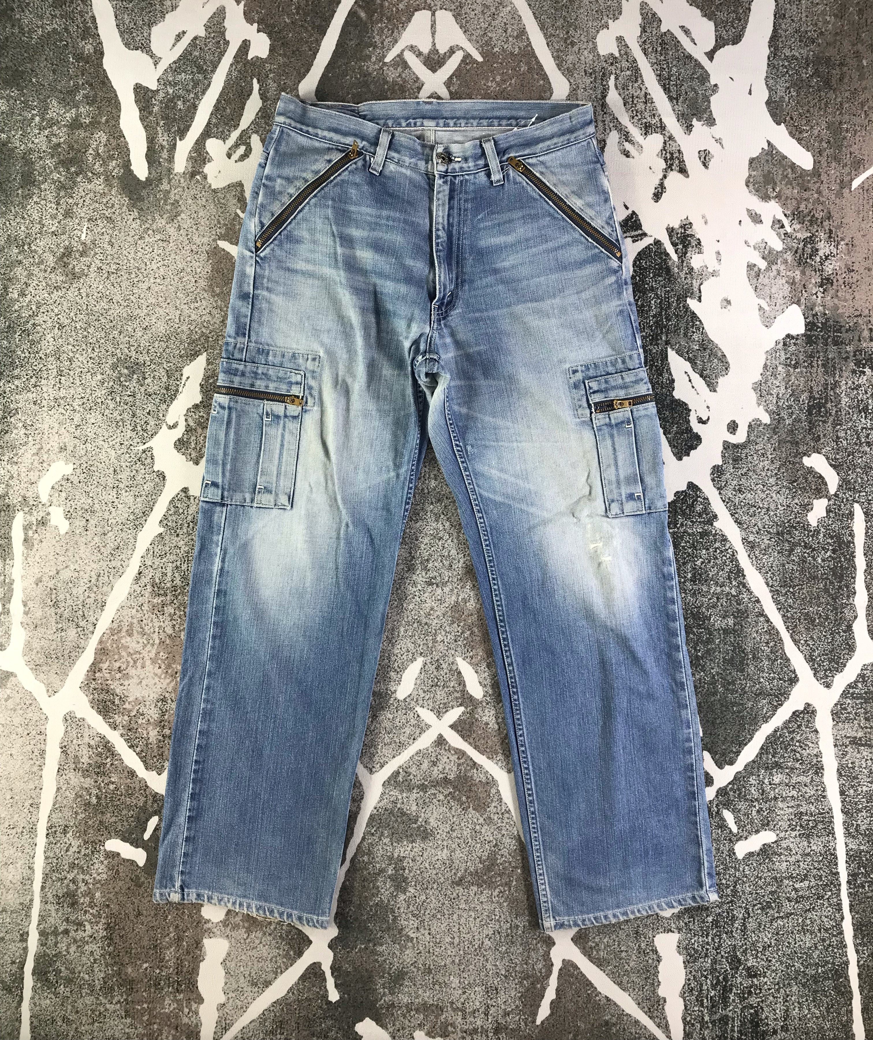 image of Distressed Denim x Levis Vintage Levis 503 Cargo Jeans in Blue, Men's (Size 32)