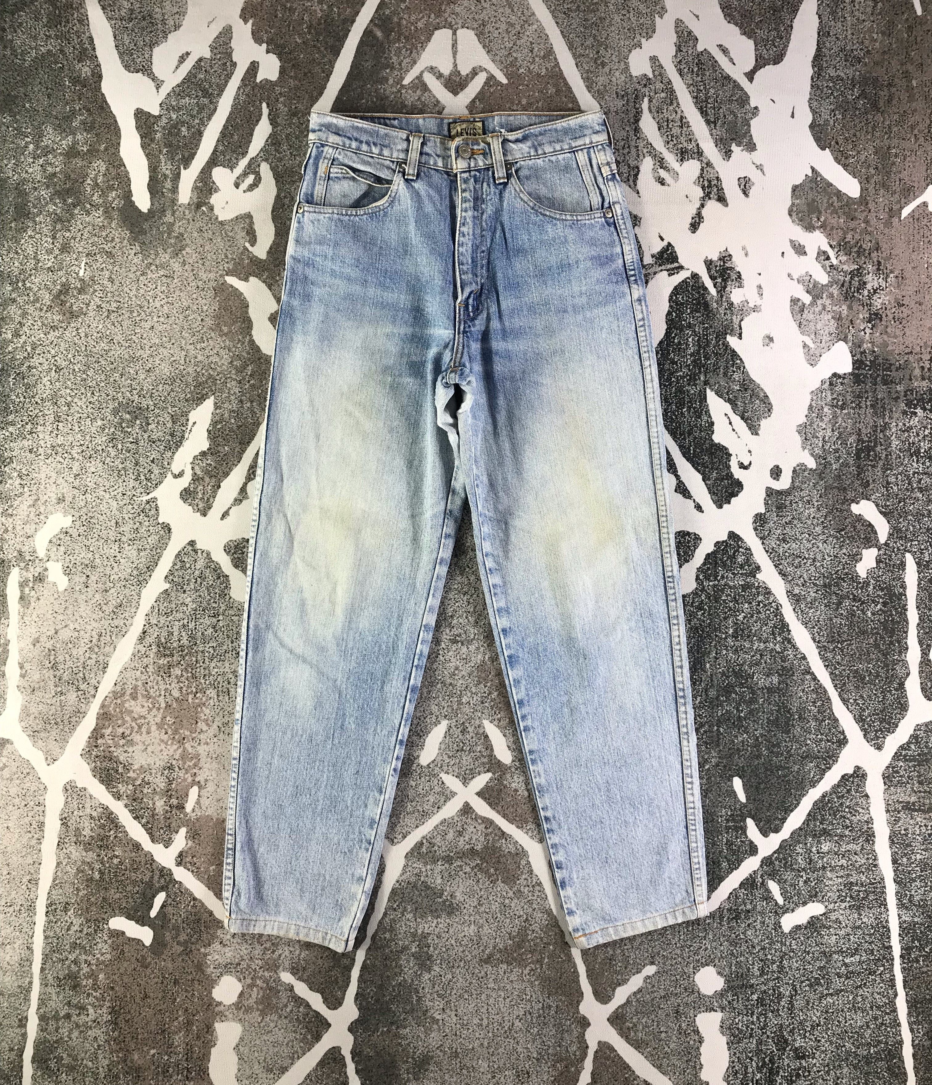 image of Distressed Denim x Levis Vintage 90's Levis 575 Jeans Faded Blue, Men's (Size 27)