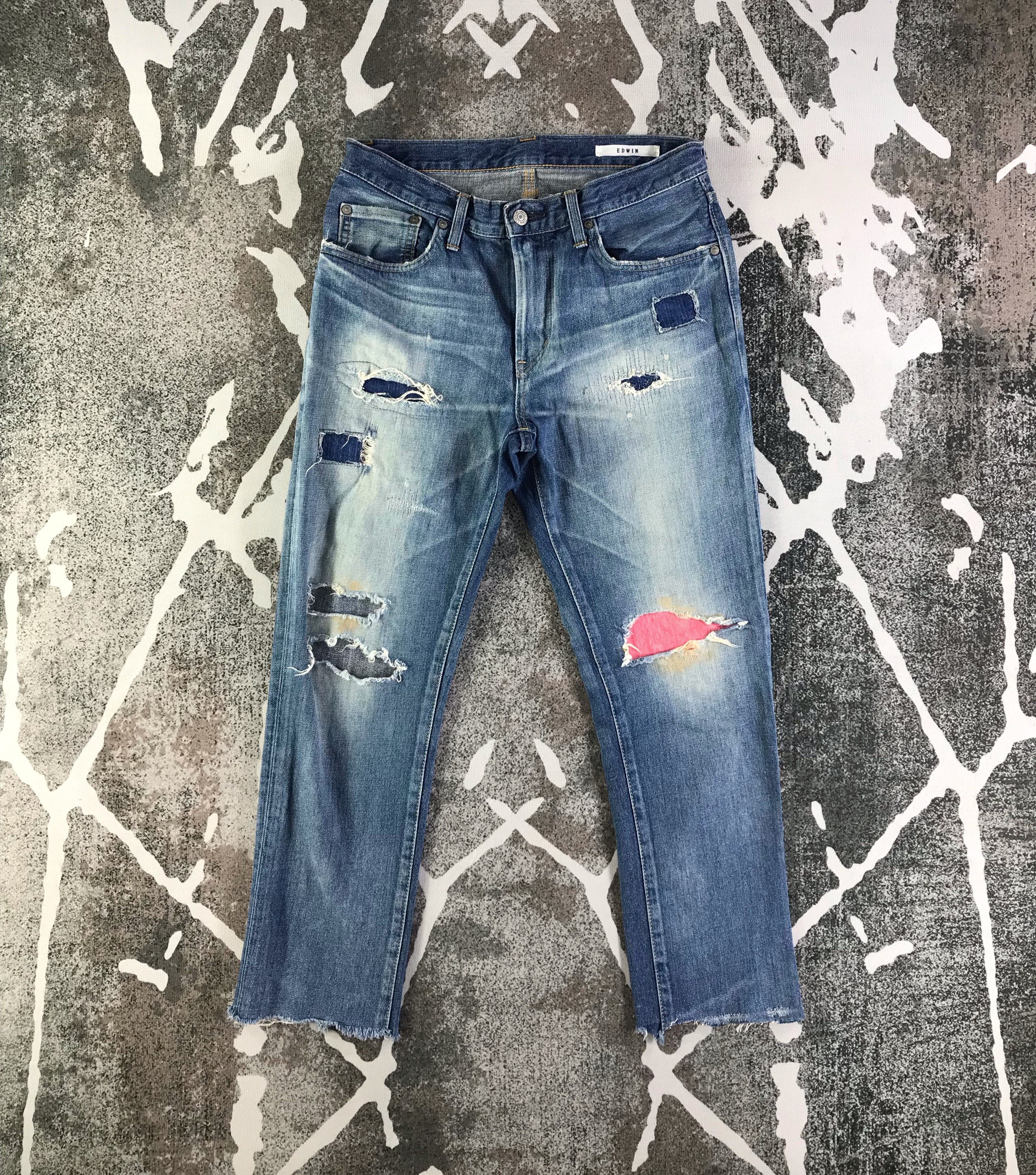 Vintage Edwin Jeans DIstressed Denim