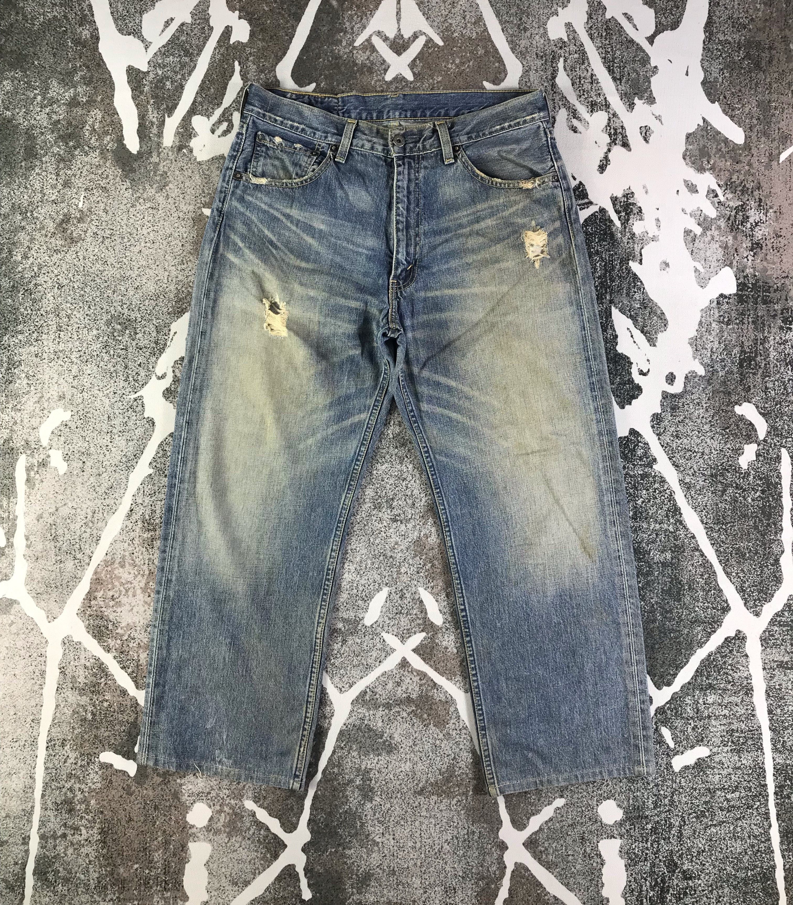image of Distressed Denim x Levis Vintage Distress Levis 503 Jeans in Blue, Men's (Size 33)