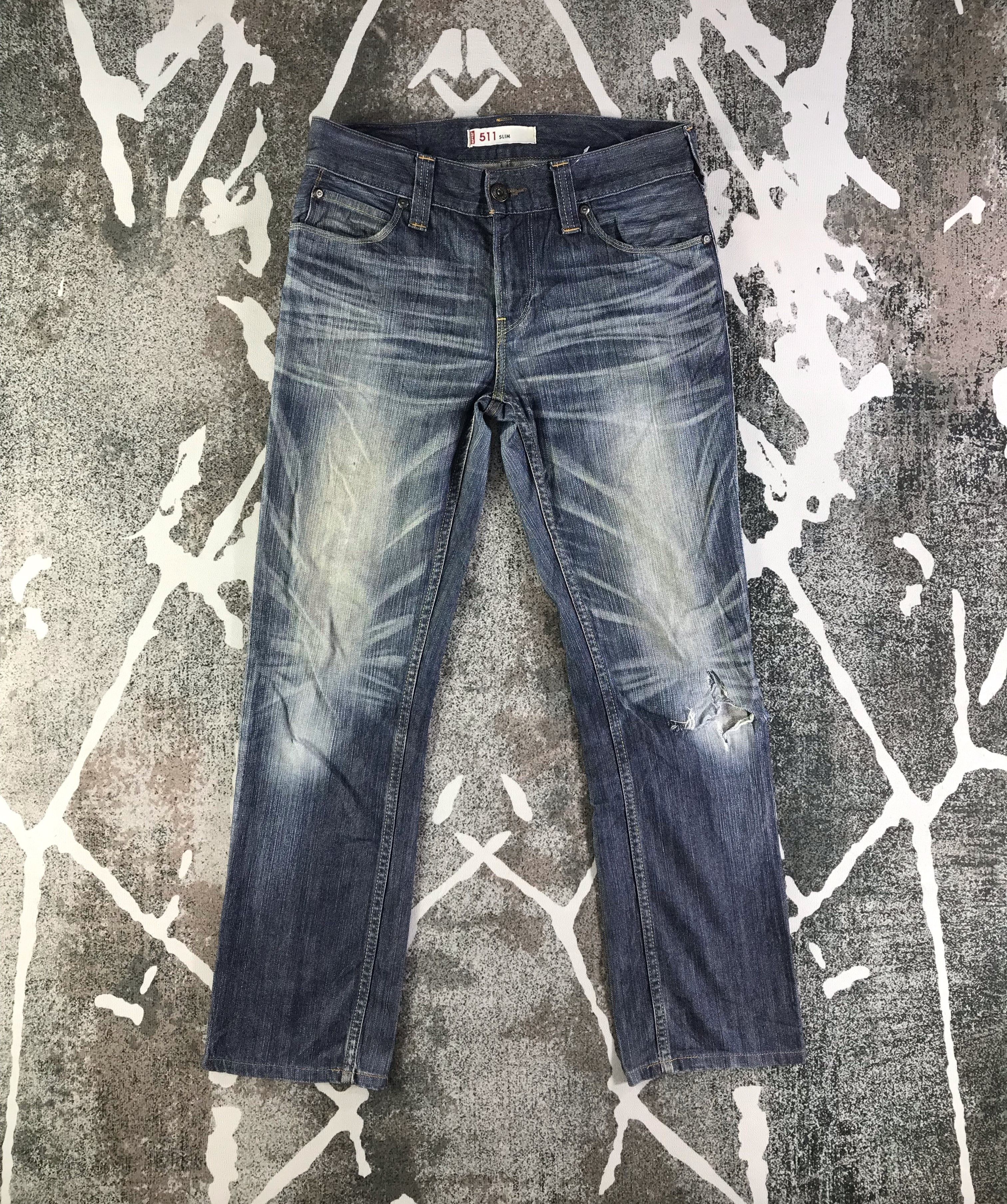 image of Distressed Denim x Levis Vintage Levis 511 Jeans Faded Blue, Men's (Size 33)