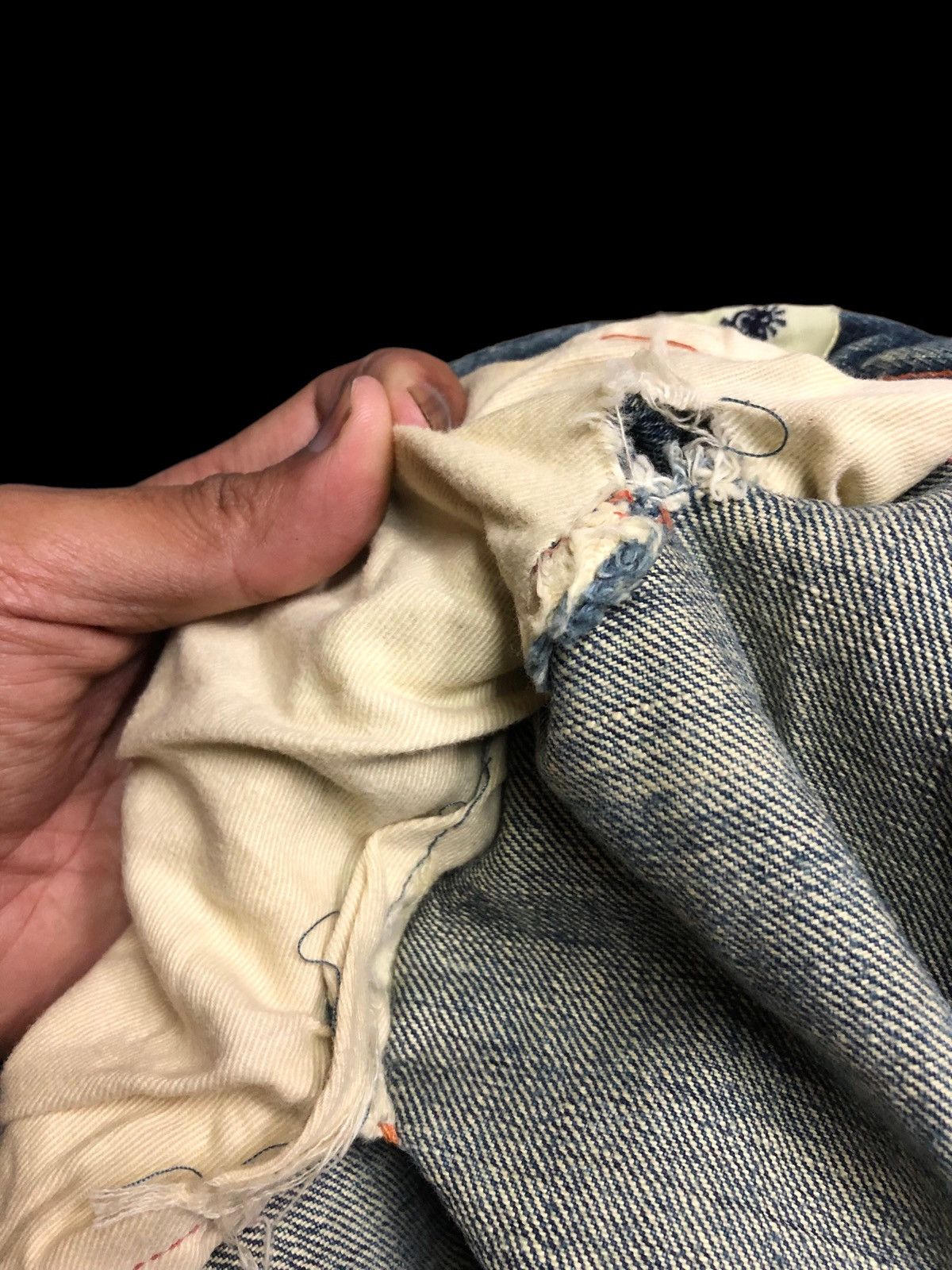 KATO SELVEDGE DAMAGED DENIM BY KATO JAPAN Size US 32 / EU 48 - 7 Thumbnail