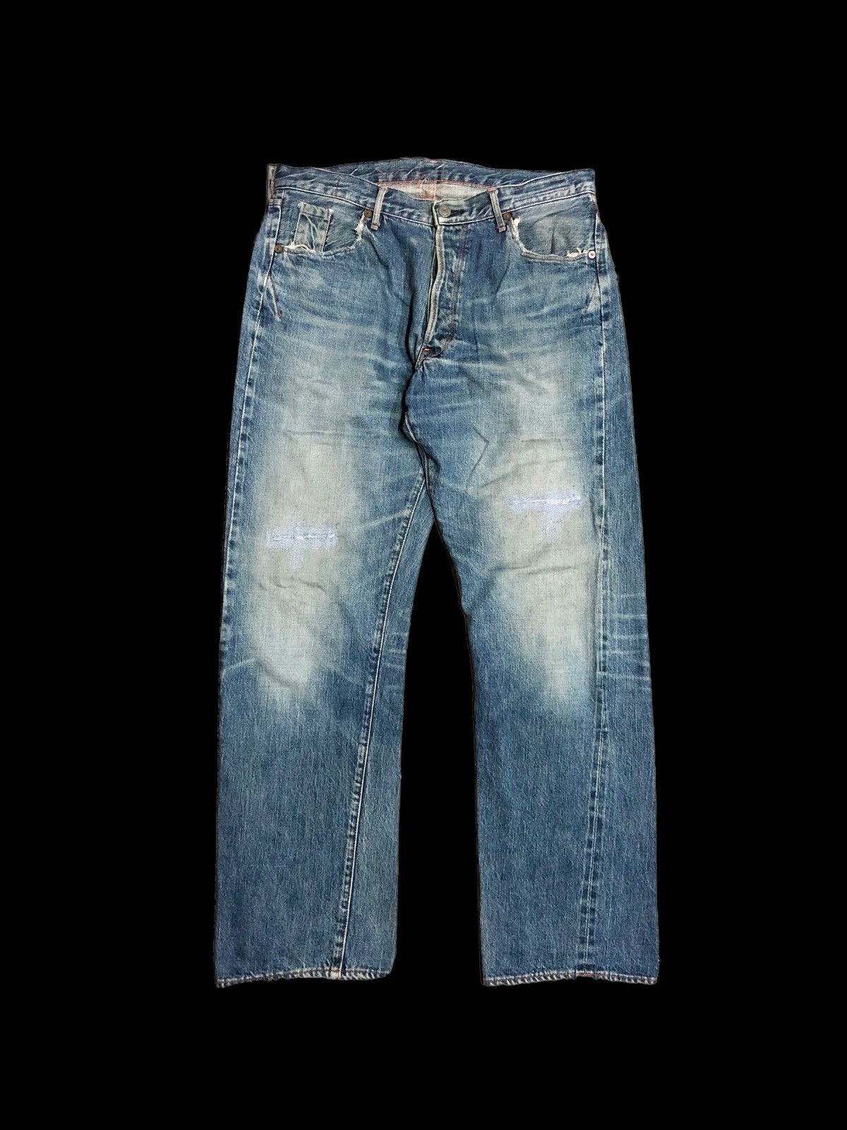 KATO SELVEDGE DAMAGED DENIM BY KATO JAPAN Size US 32 / EU 48 - 1 Thumbnail