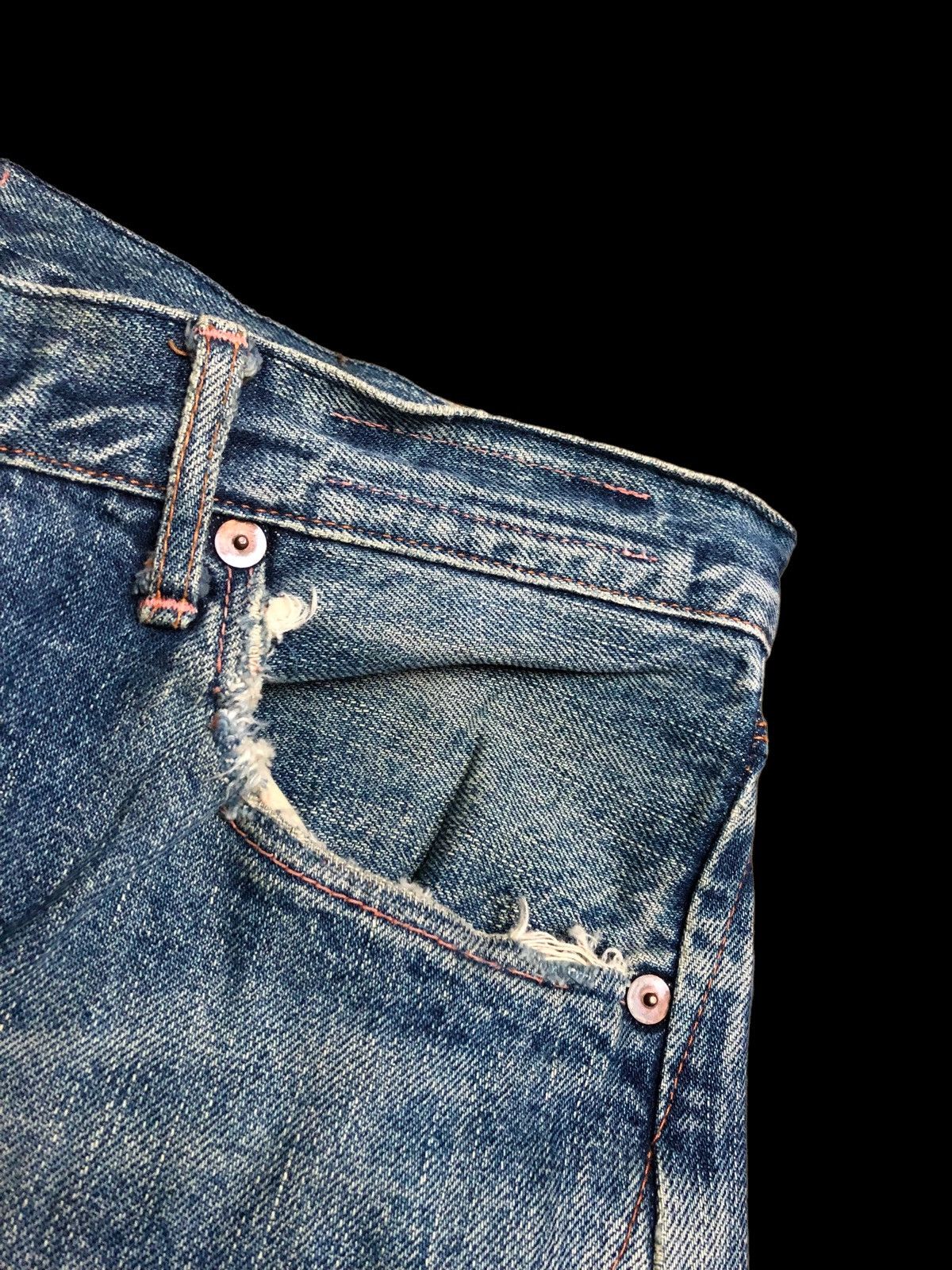 KATO SELVEDGE DAMAGED DENIM BY KATO JAPAN Size US 32 / EU 48 - 12 Thumbnail