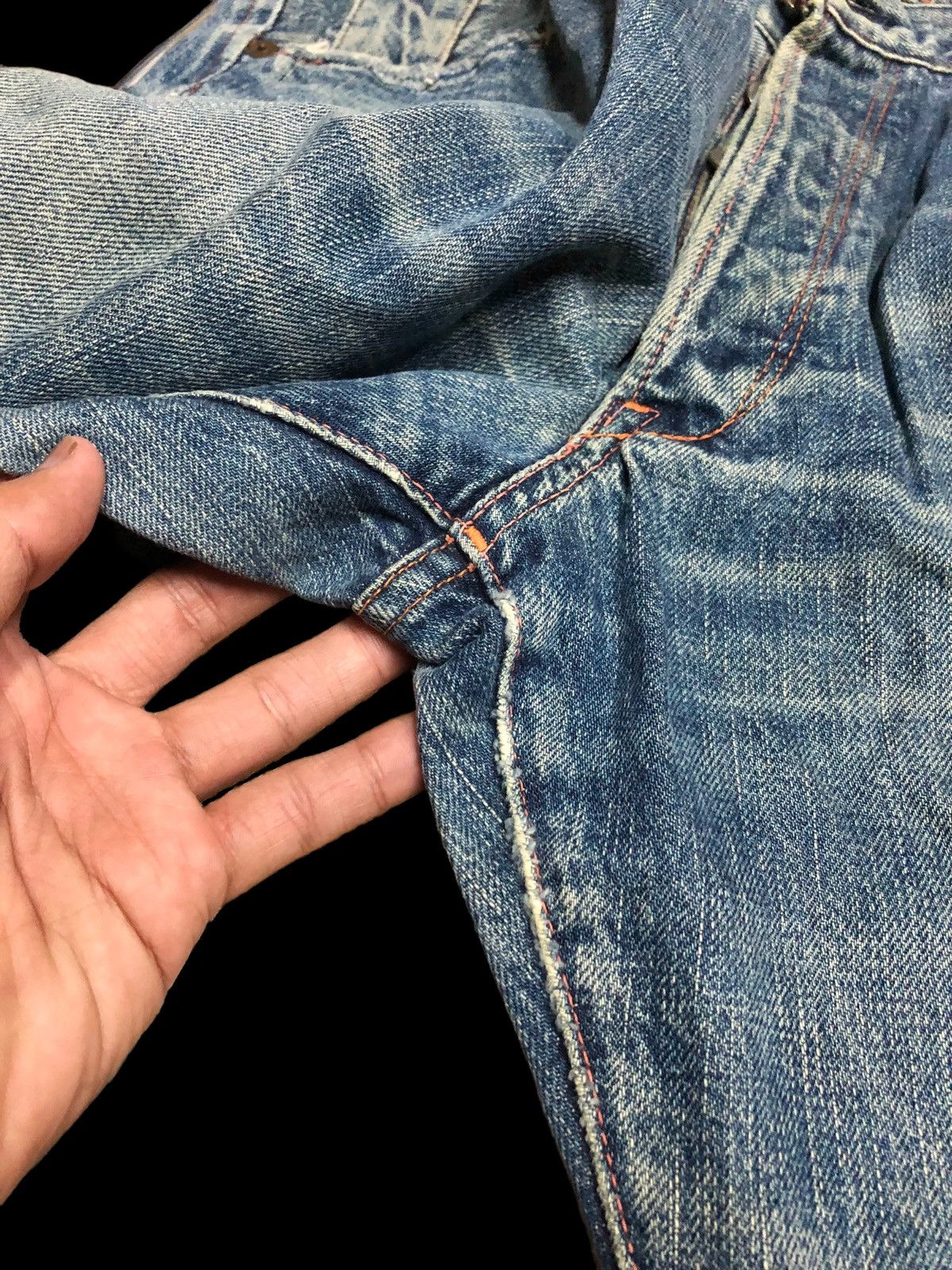 KATO SELVEDGE DAMAGED DENIM BY KATO JAPAN Size US 32 / EU 48 - 9 Thumbnail