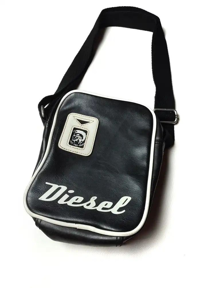 Diesel Y2K Crossbody Bag in Black, Men's