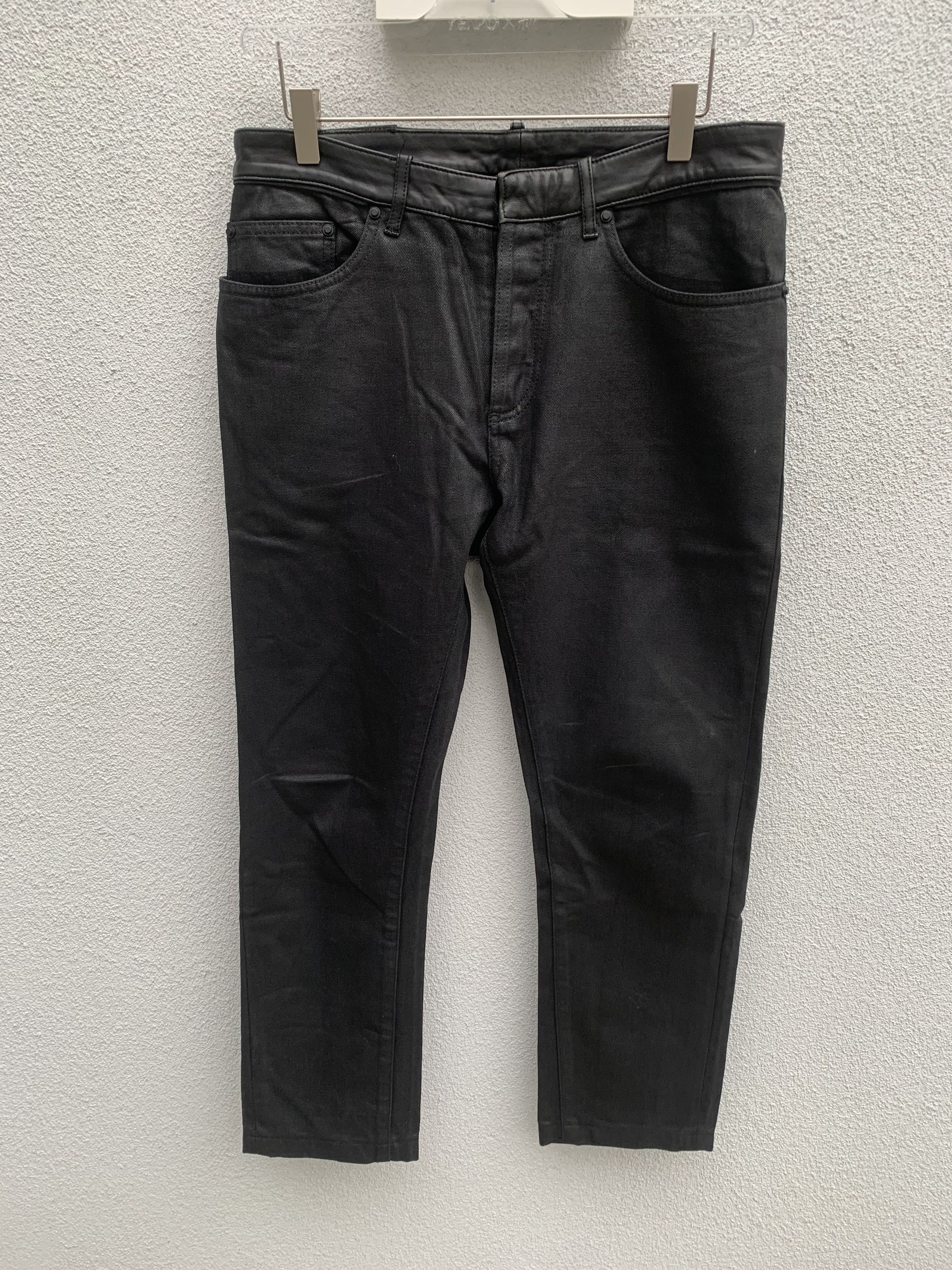 image of Alexander Wang x Balenciaga 2011 Black Waxed Denim / Leather - Wang Era Balenciaga, Men's (Size 30)