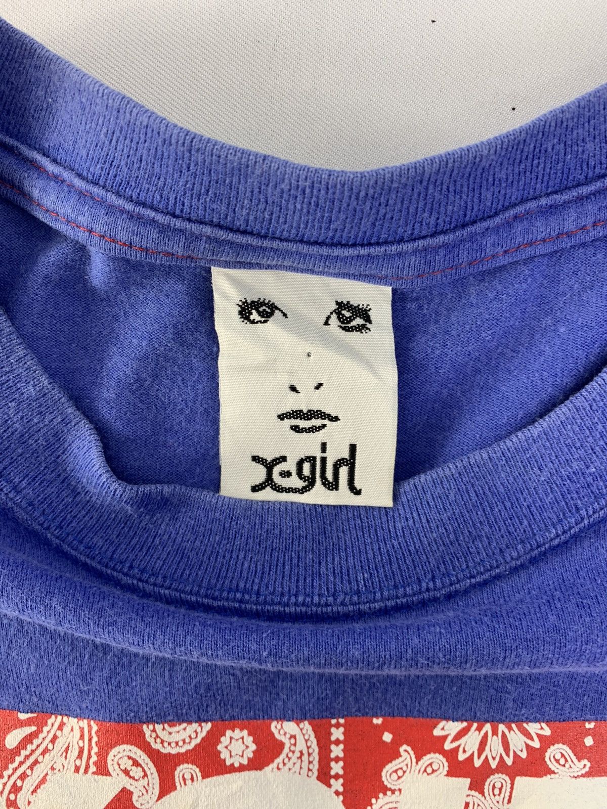 Japanese Brand 90s Hype Japanese Brand X-Girl Box Paisley Logo Printed Tee Size S / US 4 / IT 40 - 5 Thumbnail