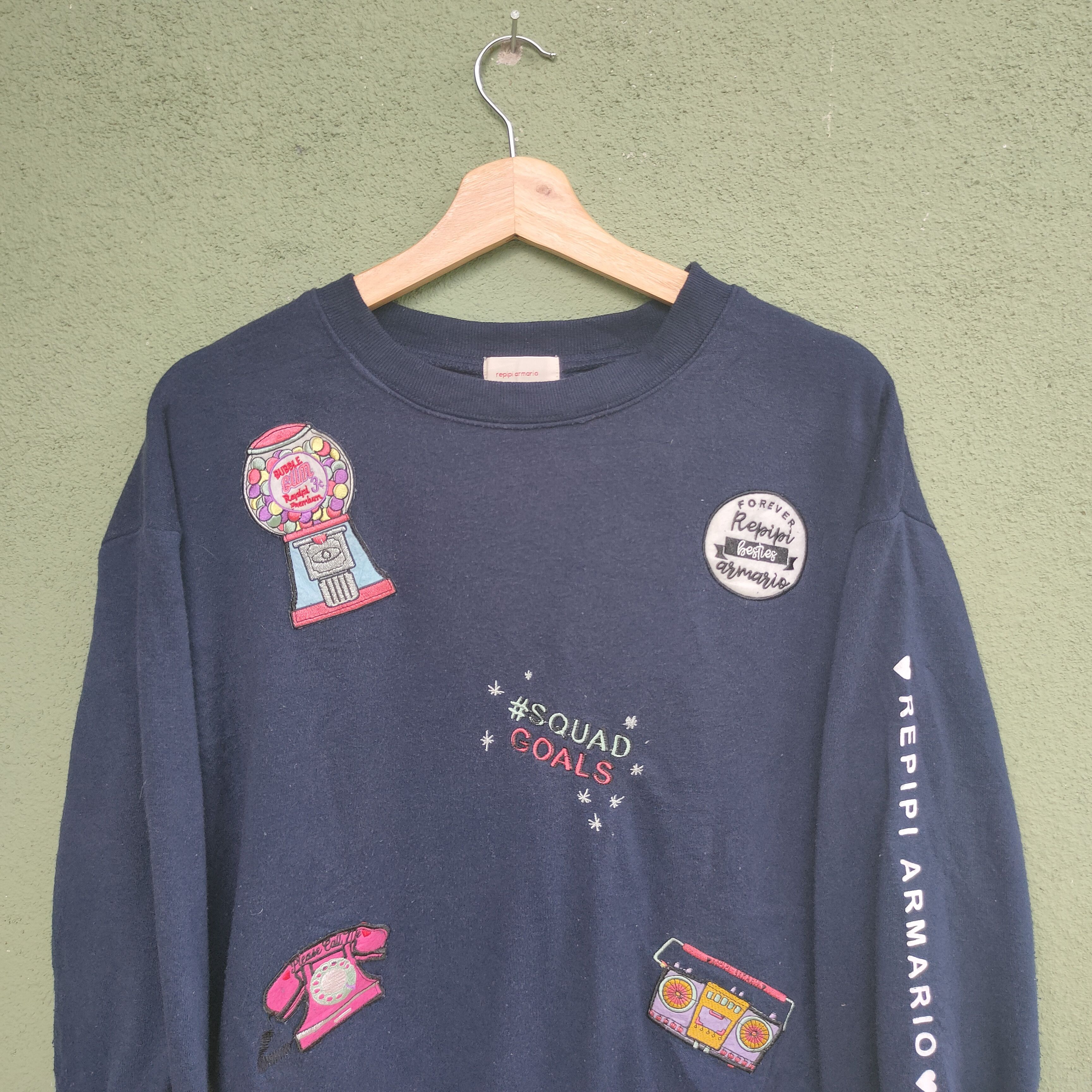 Japanese Brand Vintage Repipi Armario With Patch Sweatshirt Jumper Size US M / EU 48-50 / 2 - 3 Thumbnail