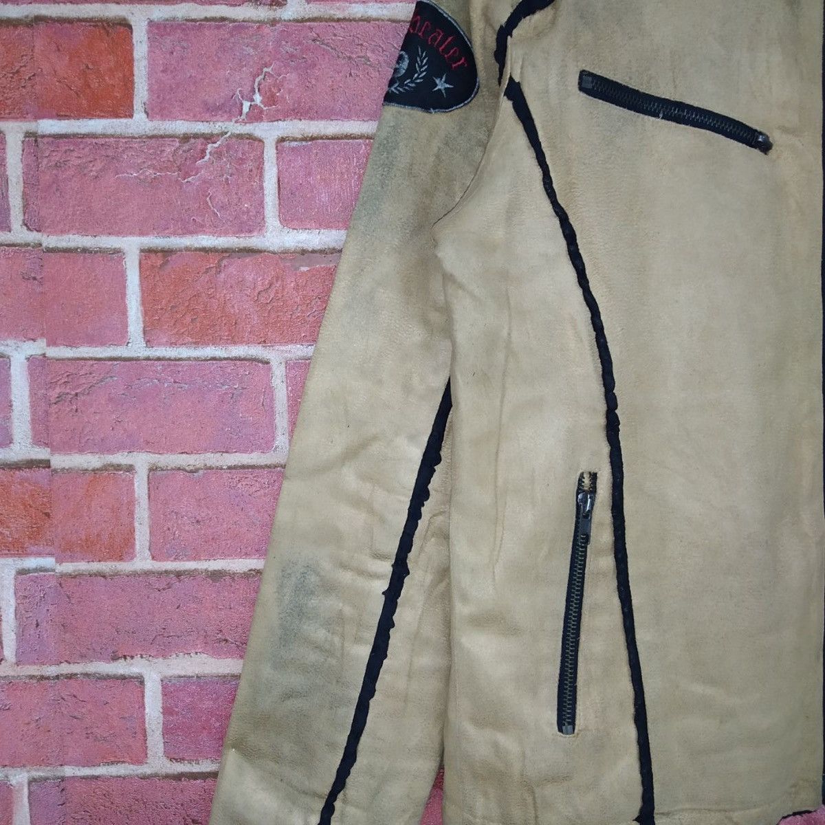 Japanese Brand Vintage RIOT Tripper Of Death Trucker Punk Motorcycle Coat Size US S / EU 44-46 / 1 - 5 Thumbnail
