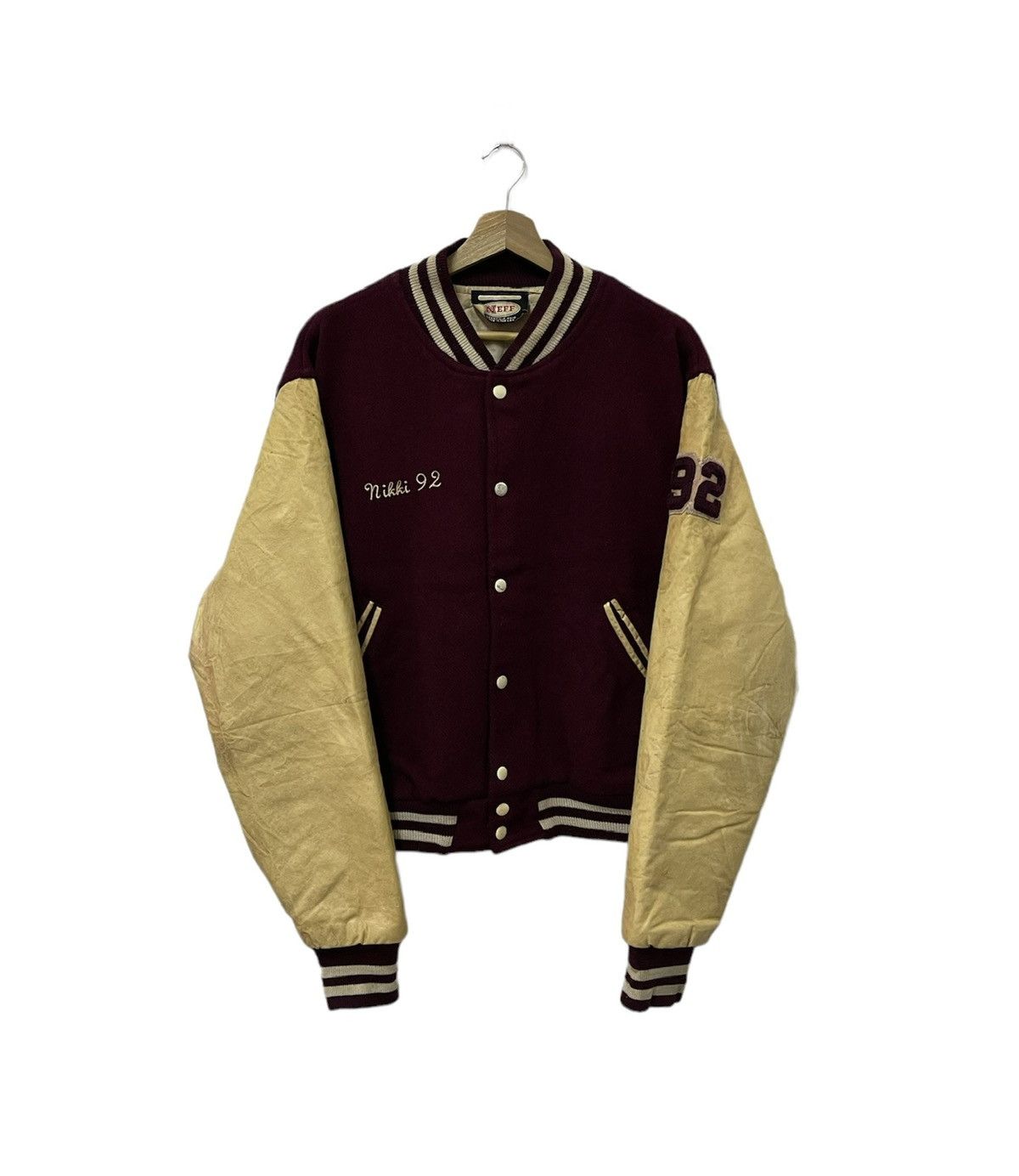 NEFF × Vintage Vintage Neff Mustang Motorsport Varsity Jacket Size US L / EU 52-54 / 3 - 4 Thumbnail