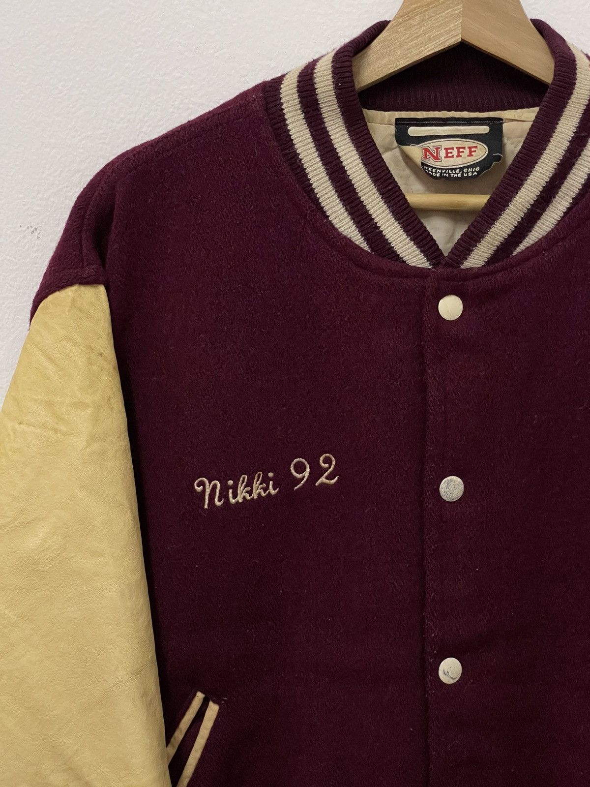NEFF × Vintage Vintage Neff Mustang Motorsport Varsity Jacket Size US L / EU 52-54 / 3 - 5 Thumbnail