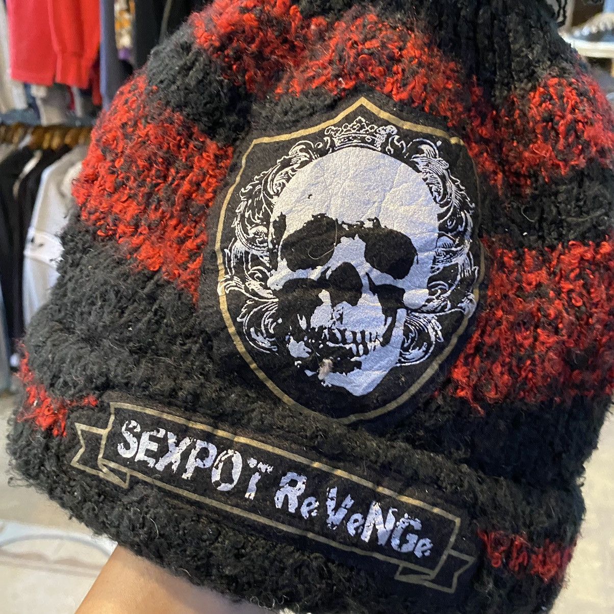 Japanese Brand × Seditionaries Rare 🔥🔥 SEX POT REVENGE 🔥🔥 Skull Beanie Hat Size ONE SIZE - 3 Thumbnail