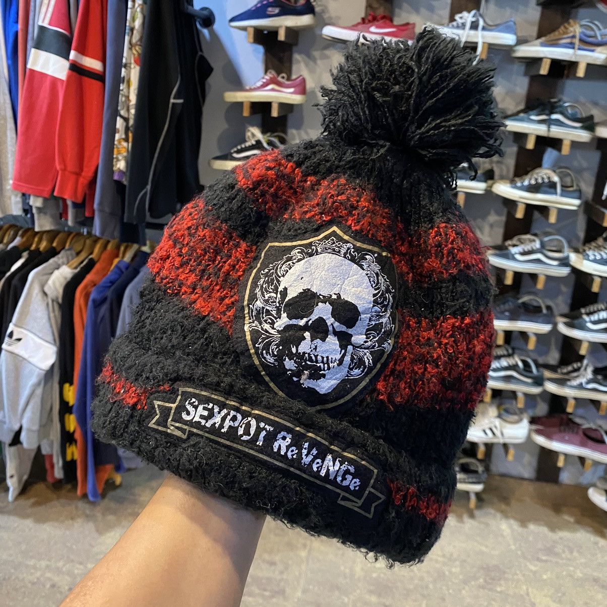 Japanese Brand × Seditionaries Rare 🔥🔥 SEX POT REVENGE 🔥🔥 Skull Beanie Hat Size ONE SIZE - 1 Thumbnail