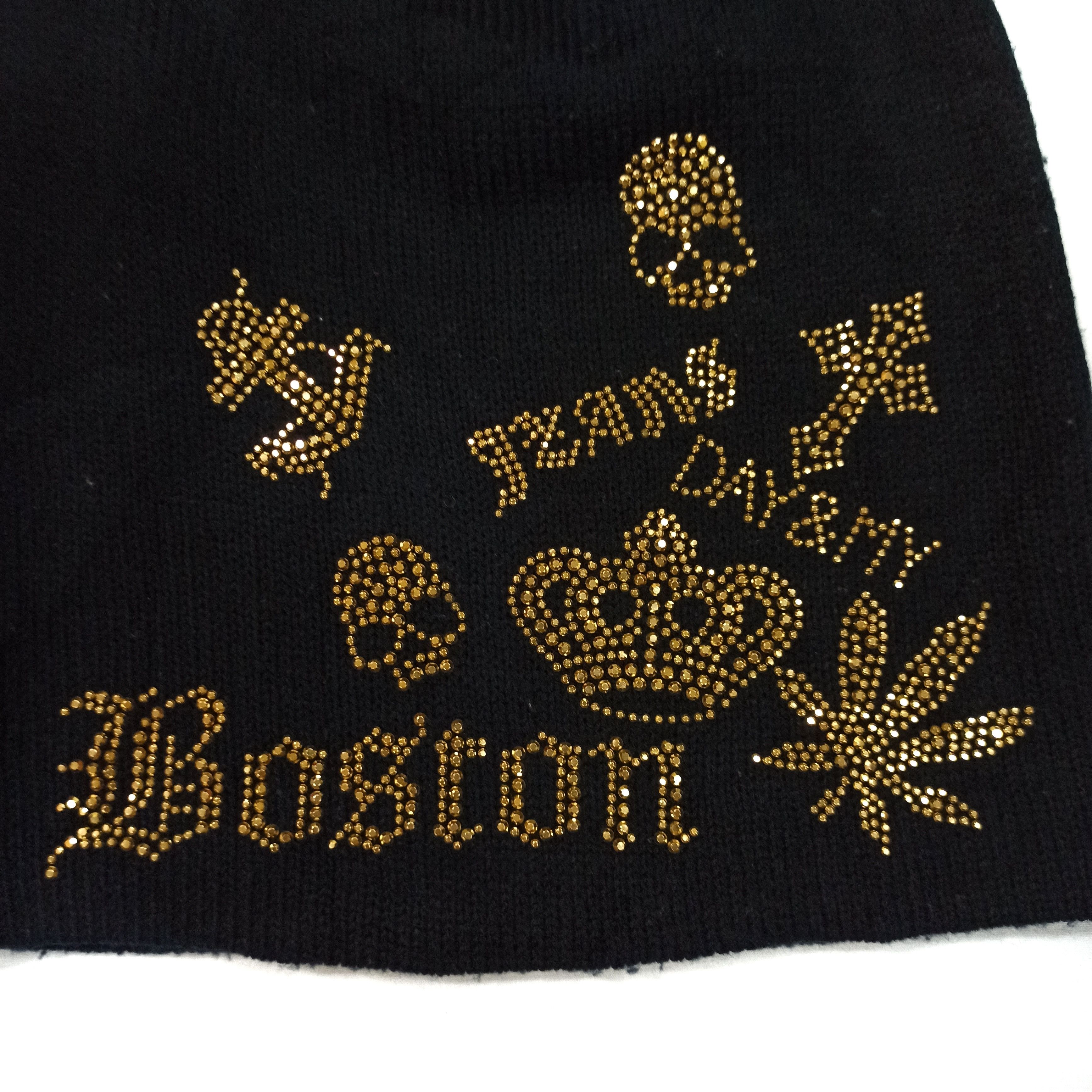 Japanese Brand Boston Skulls Beanie Black Colour Size ONE SIZE - 2 Thumbnail
