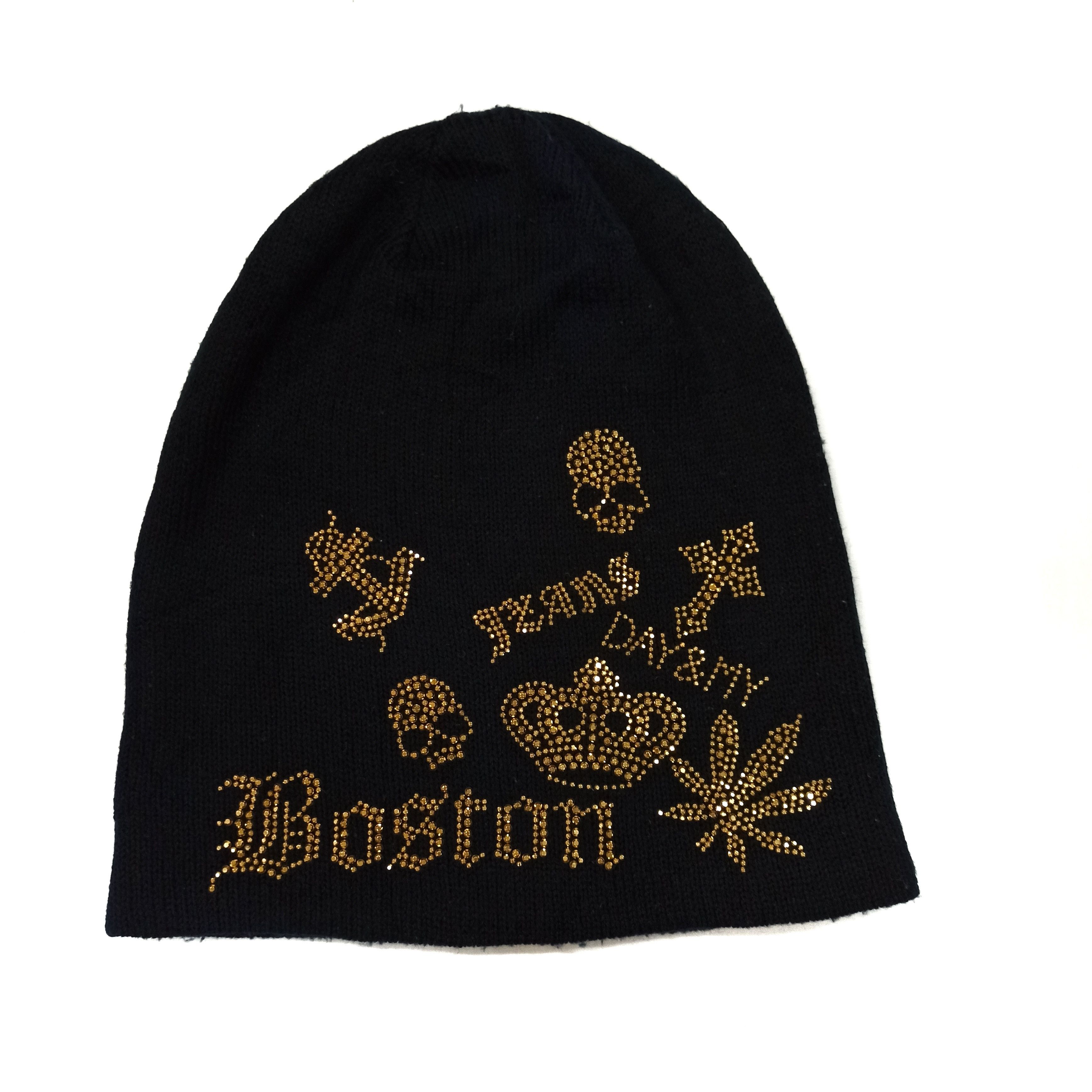Japanese Brand Boston Skulls Beanie Black Colour Size ONE SIZE - 1 Thumbnail