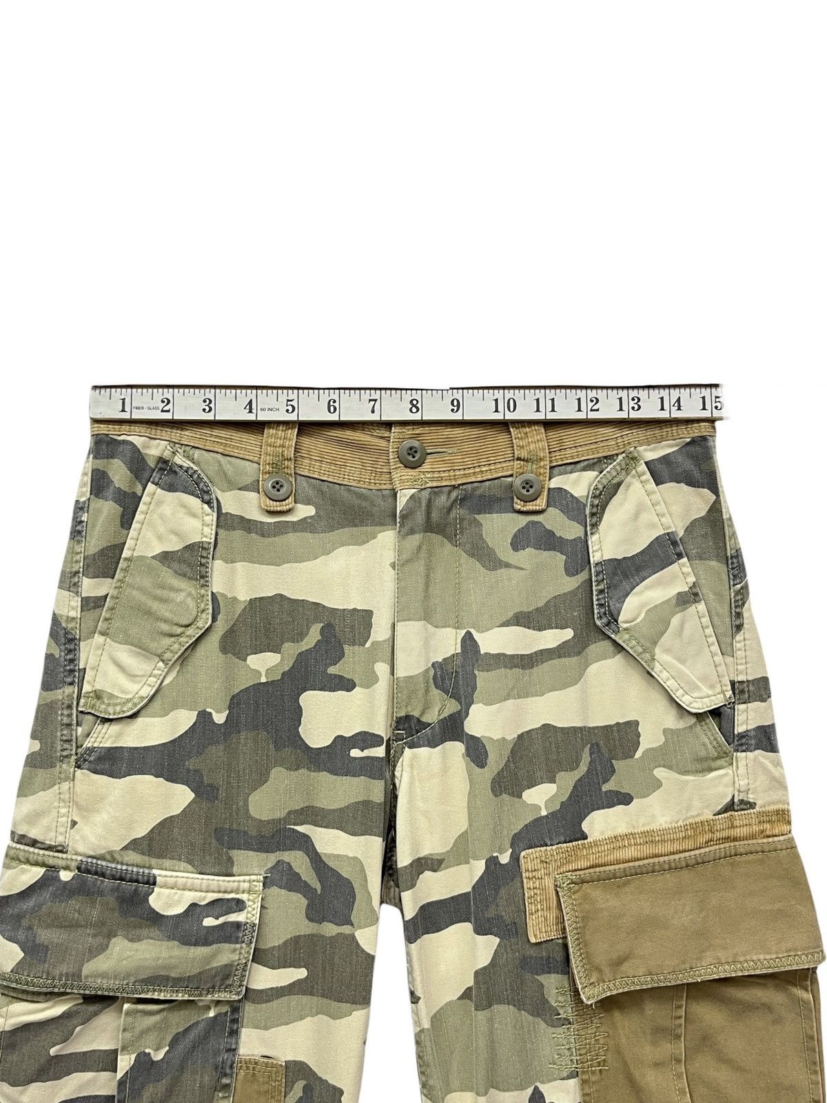 Gordon Rush 🔥DOPE🔥RUSHHOUR Camo Patchwork Multi-Pocket Cargo Pants Size US 29 - 12 Thumbnail