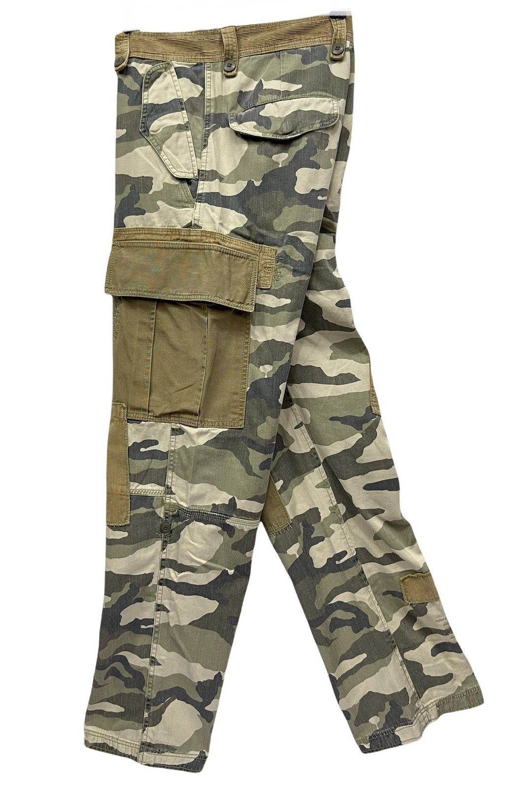 Gordon Rush 🔥DOPE🔥RUSHHOUR Camo Patchwork Multi-Pocket Cargo Pants Size US 29 - 7 Thumbnail