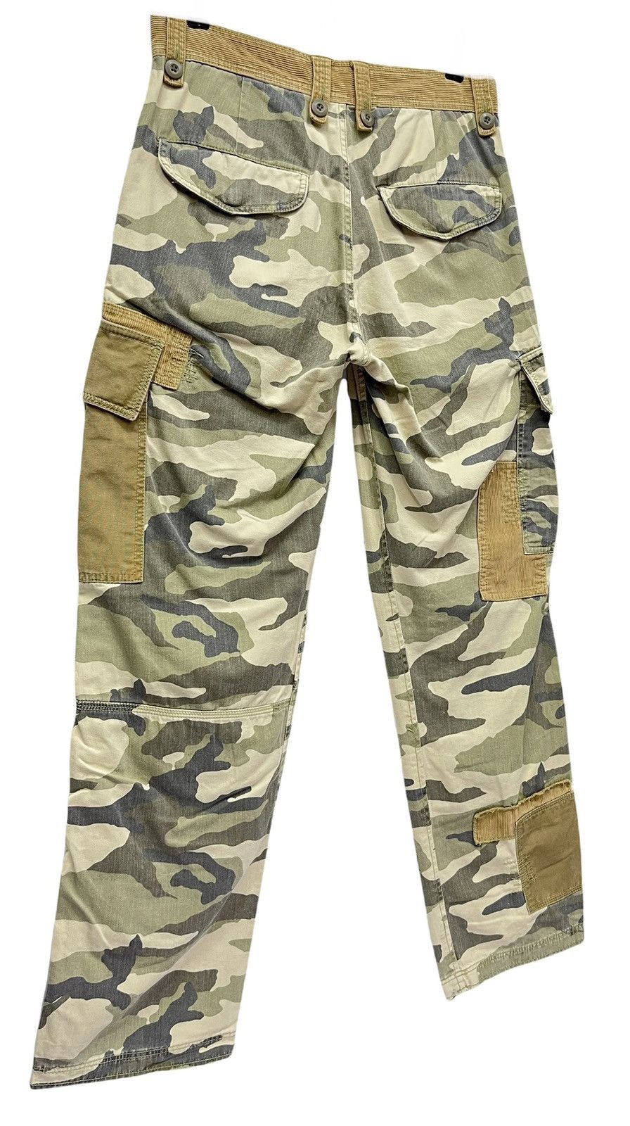 Gordon Rush 🔥DOPE🔥RUSHHOUR Camo Patchwork Multi-Pocket Cargo Pants Size US 29 - 6 Thumbnail