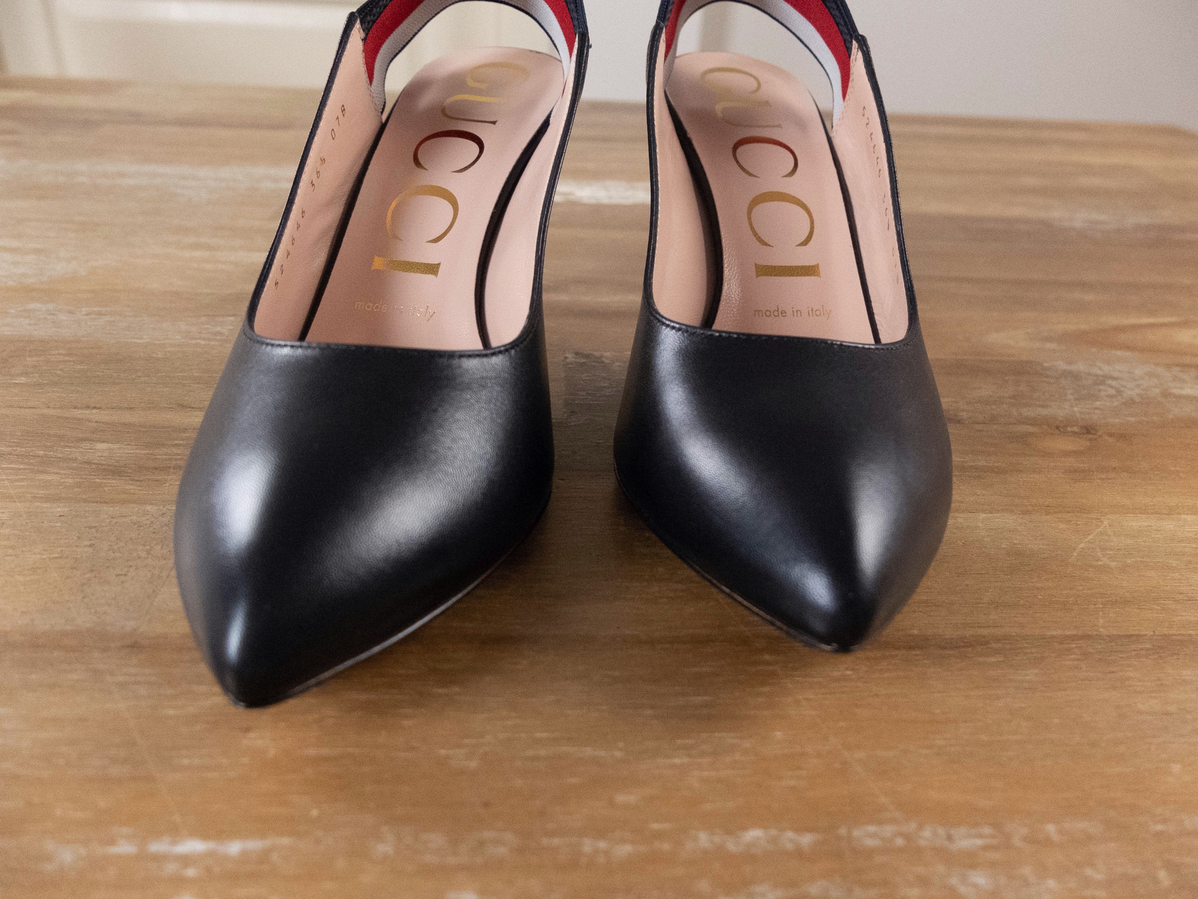 Gucci GUCCI Sylvie black leather slingback pumps sandals 6.5 36.5 Size US 6.5 / IT 36.5 - 5 Thumbnail