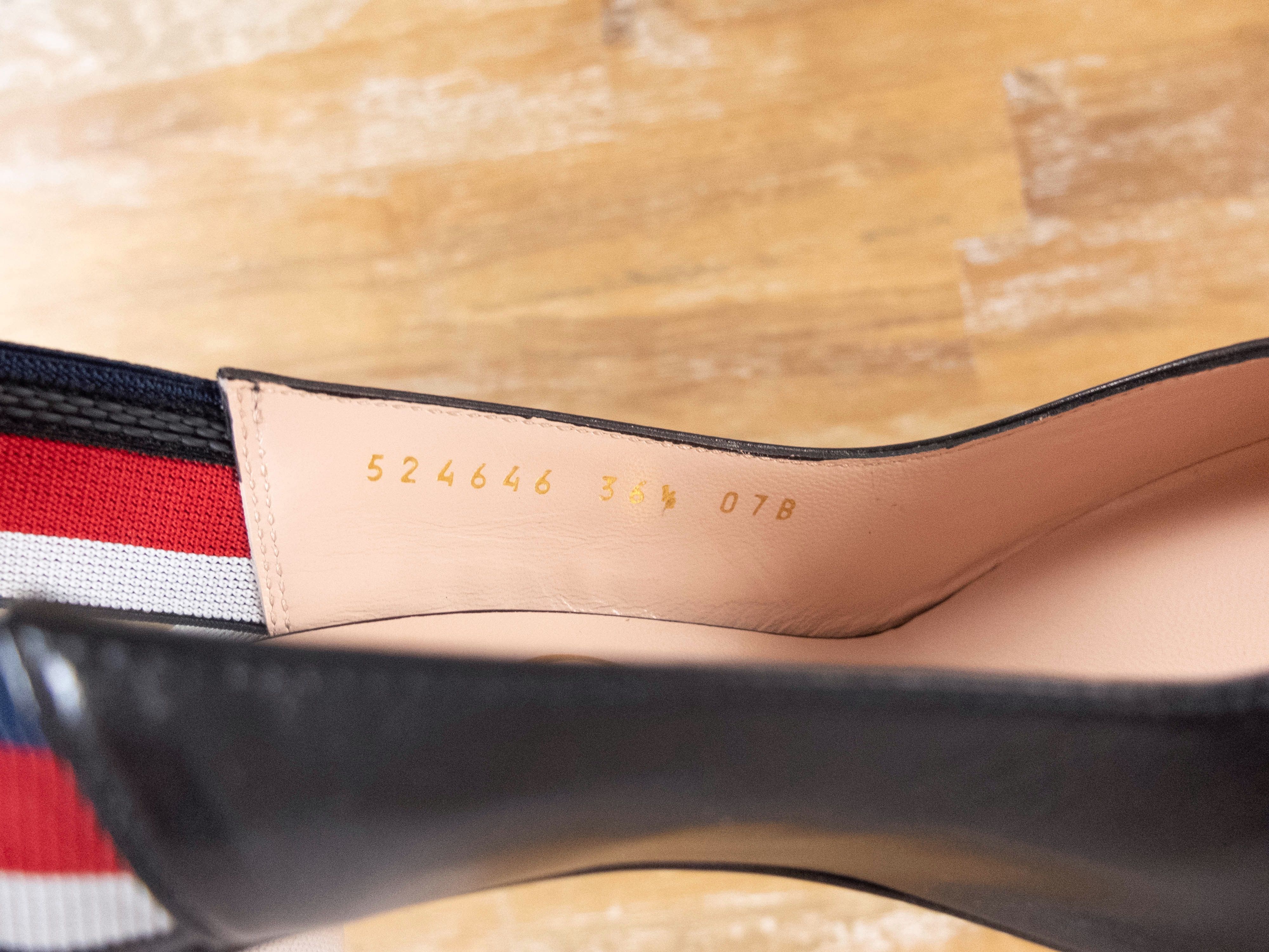 Gucci GUCCI Sylvie black leather slingback pumps sandals 6.5 36.5 Size US 6.5 / IT 36.5 - 7 Thumbnail
