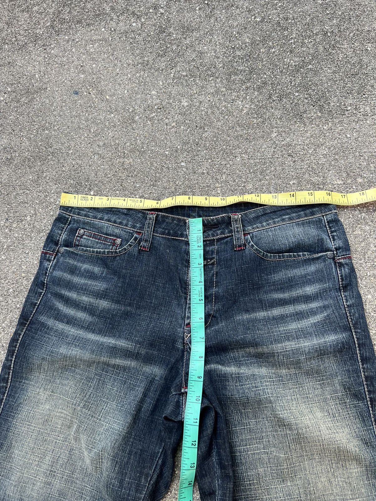 Marithe + Francois Girbaud Vintage MFG Patch Knee Fade Denim Stretch Flare Jeans Size US 31 - 2 Thumbnail