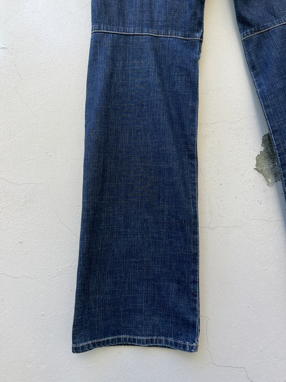 Marithe + Francois Girbaud Vintage MFG Patch Knee Fade Denim Stretch Flare Jeans Size US 31 - 15 Thumbnail