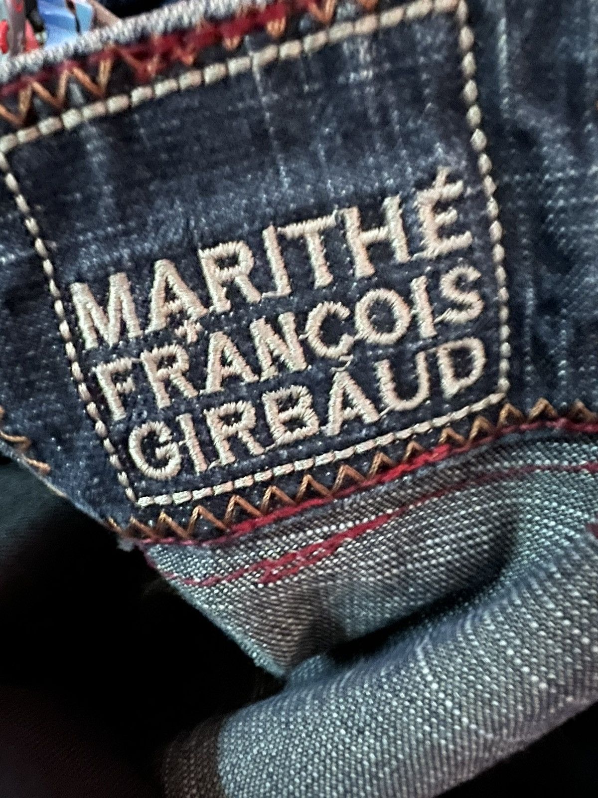 Marithe + Francois Girbaud Vintage MFG Patch Knee Fade Denim Stretch Flare Jeans Size US 31 - 19 Thumbnail