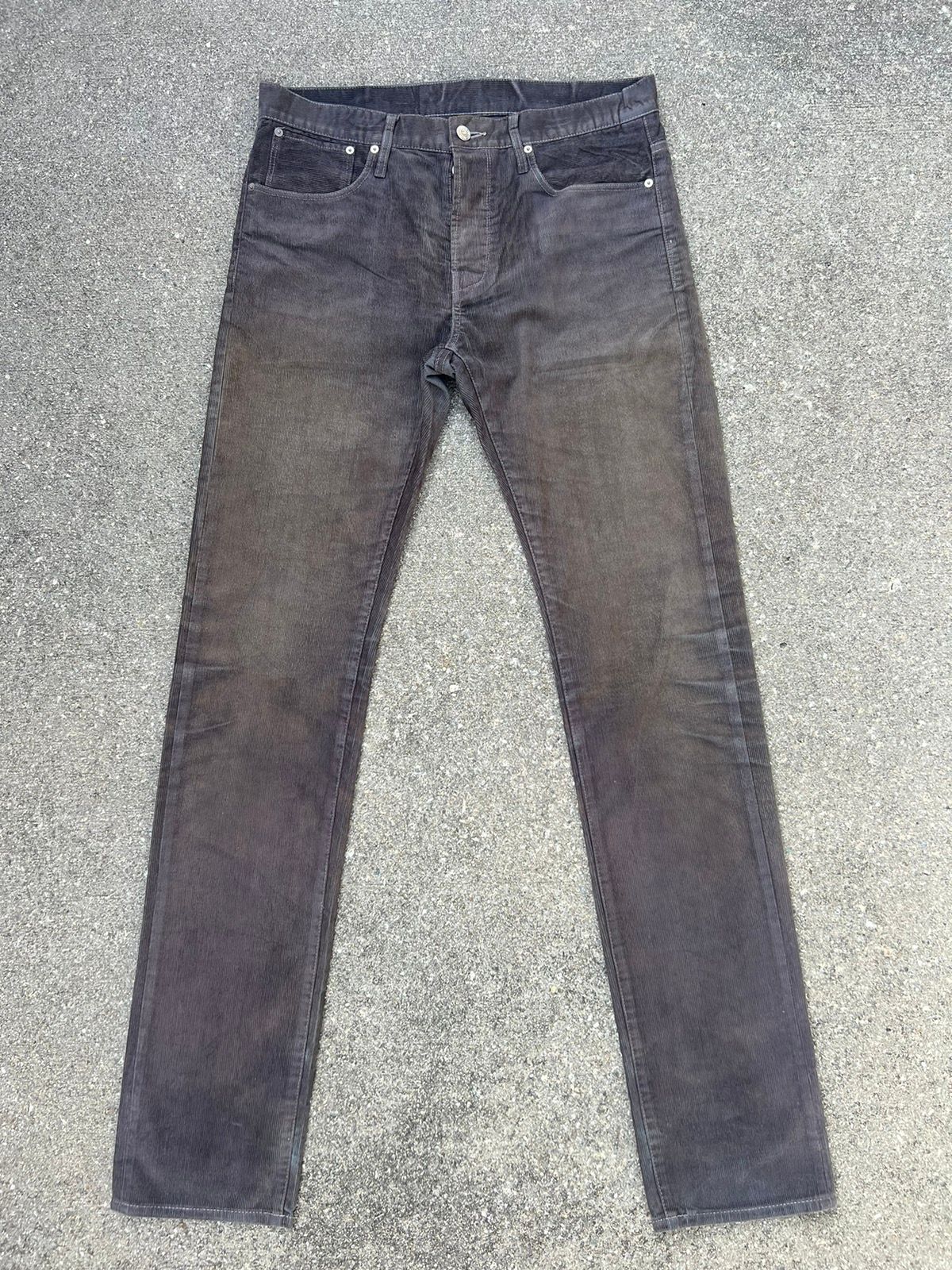 Pre-owned Helmut Lang New York Waxed Corduroy Muddy Jeans In Multicolor