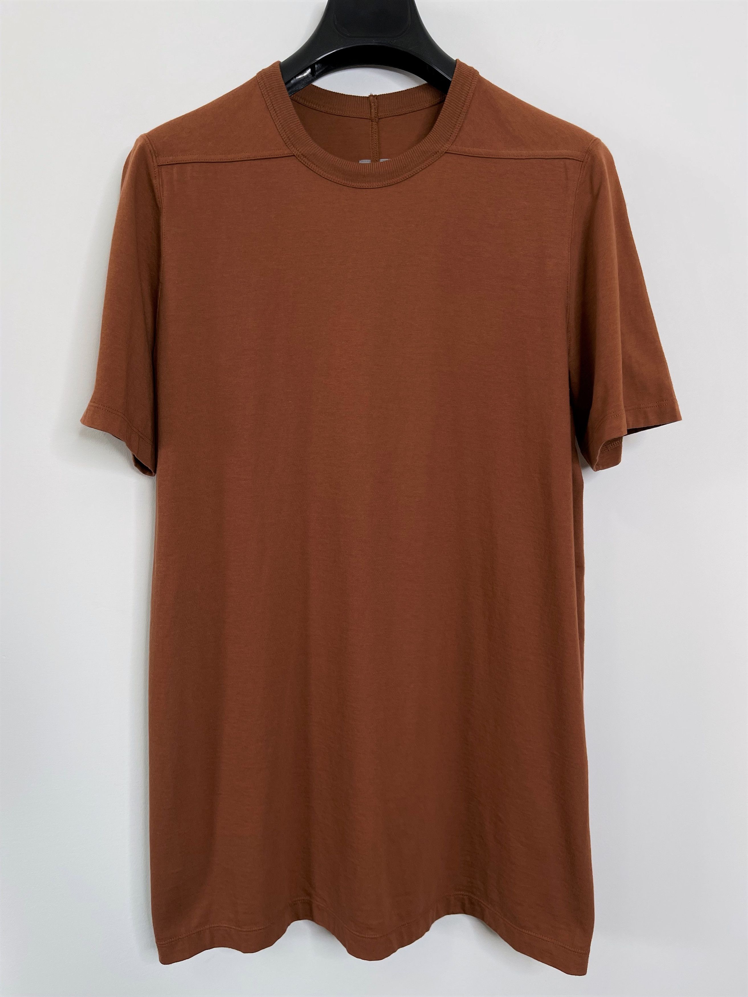 image of Rick Owens Rust Cotton Classic Level T Shirt Fw19 Larry, Men's (Size Small)