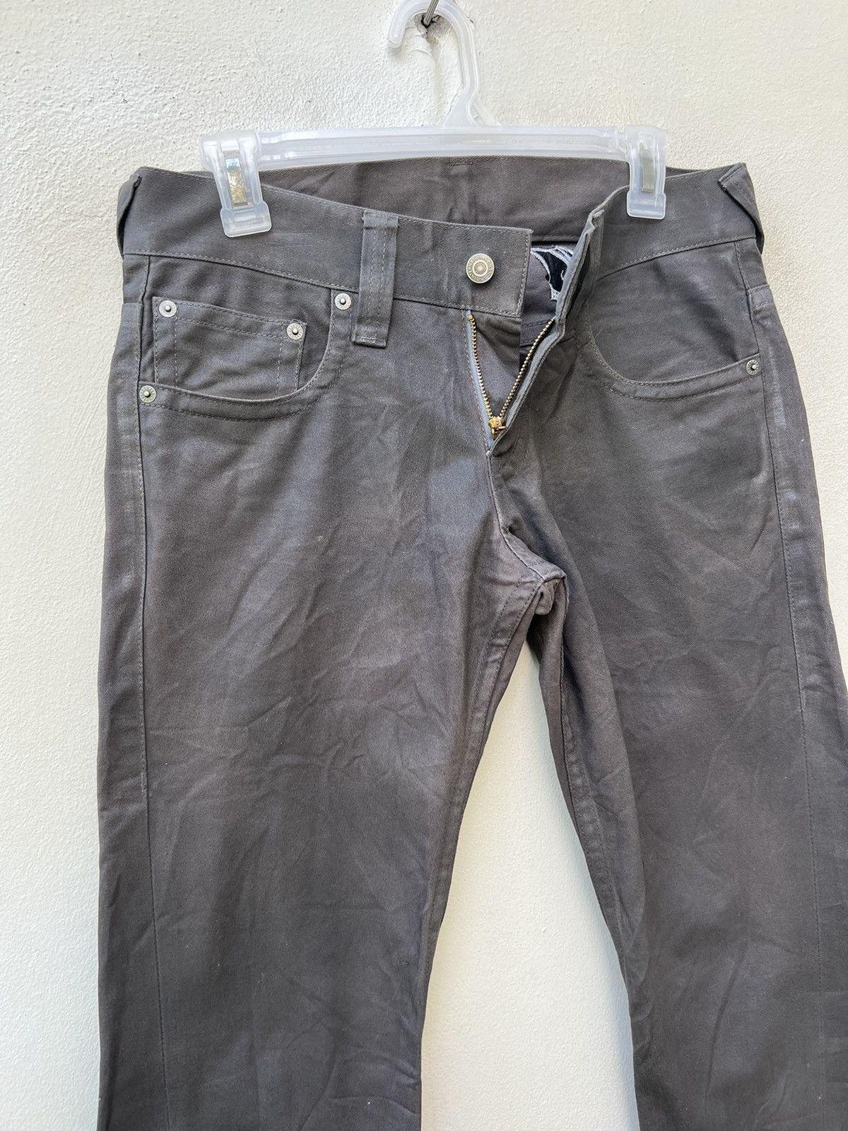 If Six Was Nine VTG Flared Tornado Mart Japan Tribal Embroidery Waxed Pant Size US 30 / EU 46 - 7 Thumbnail