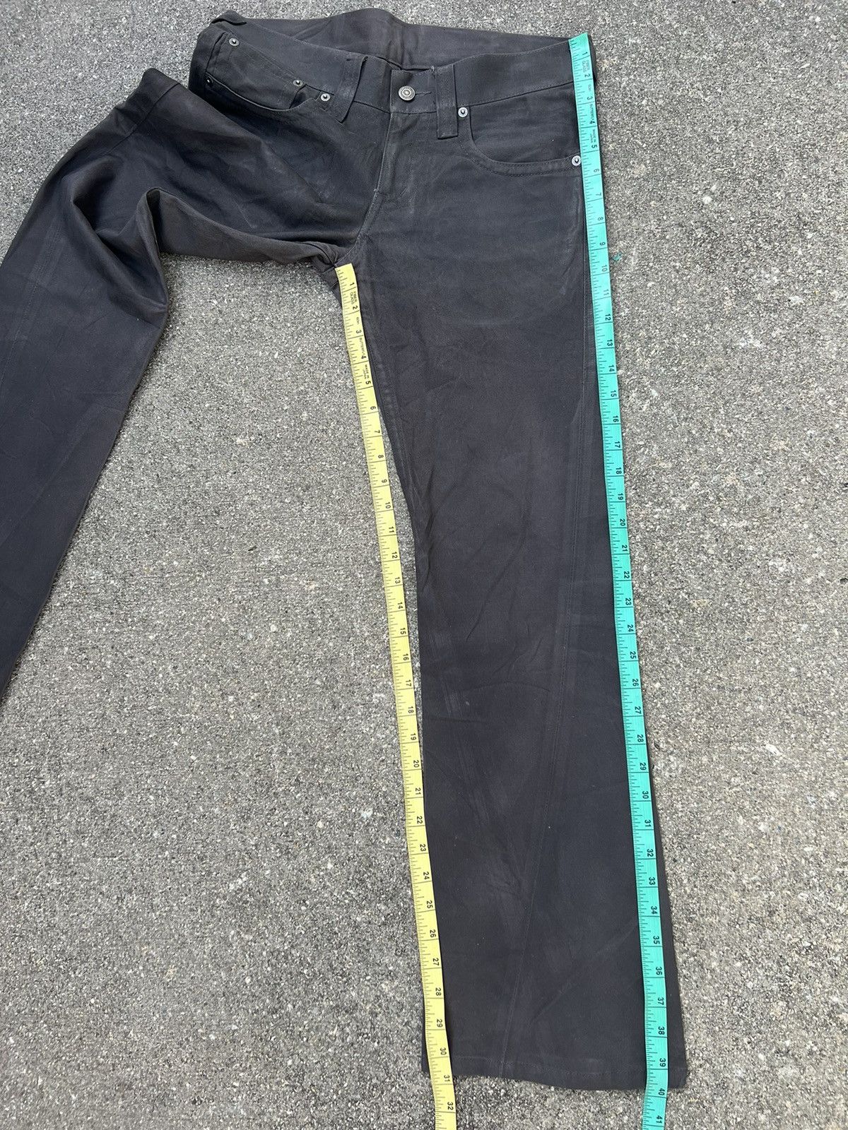 If Six Was Nine VTG Flared Tornado Mart Japan Tribal Embroidery Waxed Pant Size US 30 / EU 46 - 4 Thumbnail