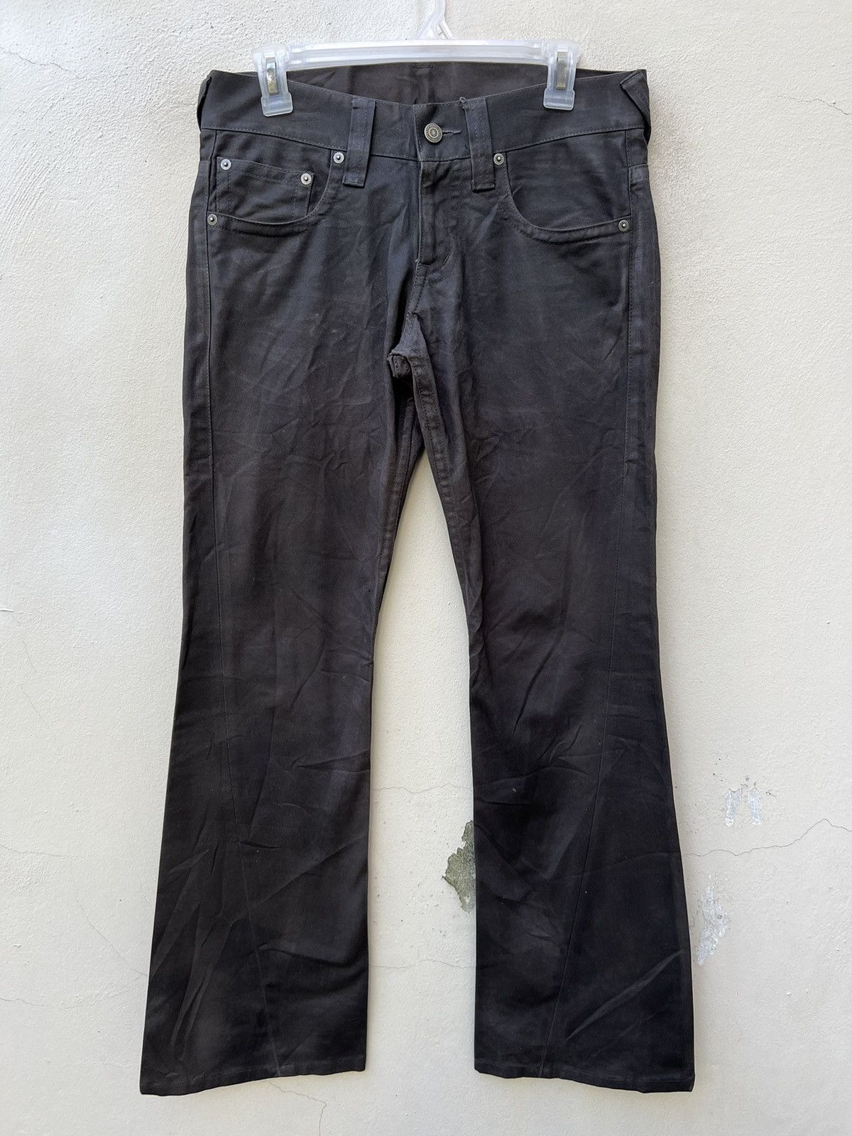 If Six Was Nine VTG Flared Tornado Mart Japan Tribal Embroidery Waxed Pant Size US 30 / EU 46 - 6 Thumbnail