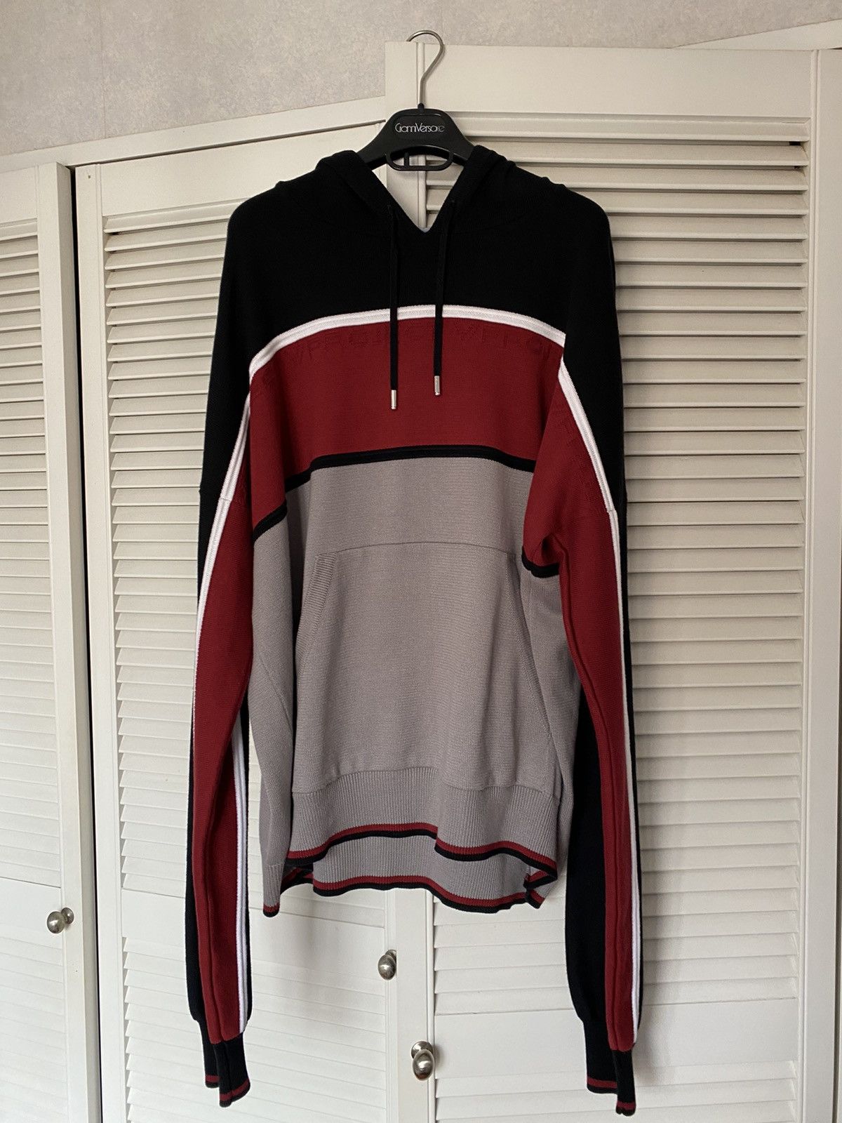 Y/Project Navy Red White Colour Block Hoodie Size US S / EU 44-46 / 1 - 1 Thumbnail